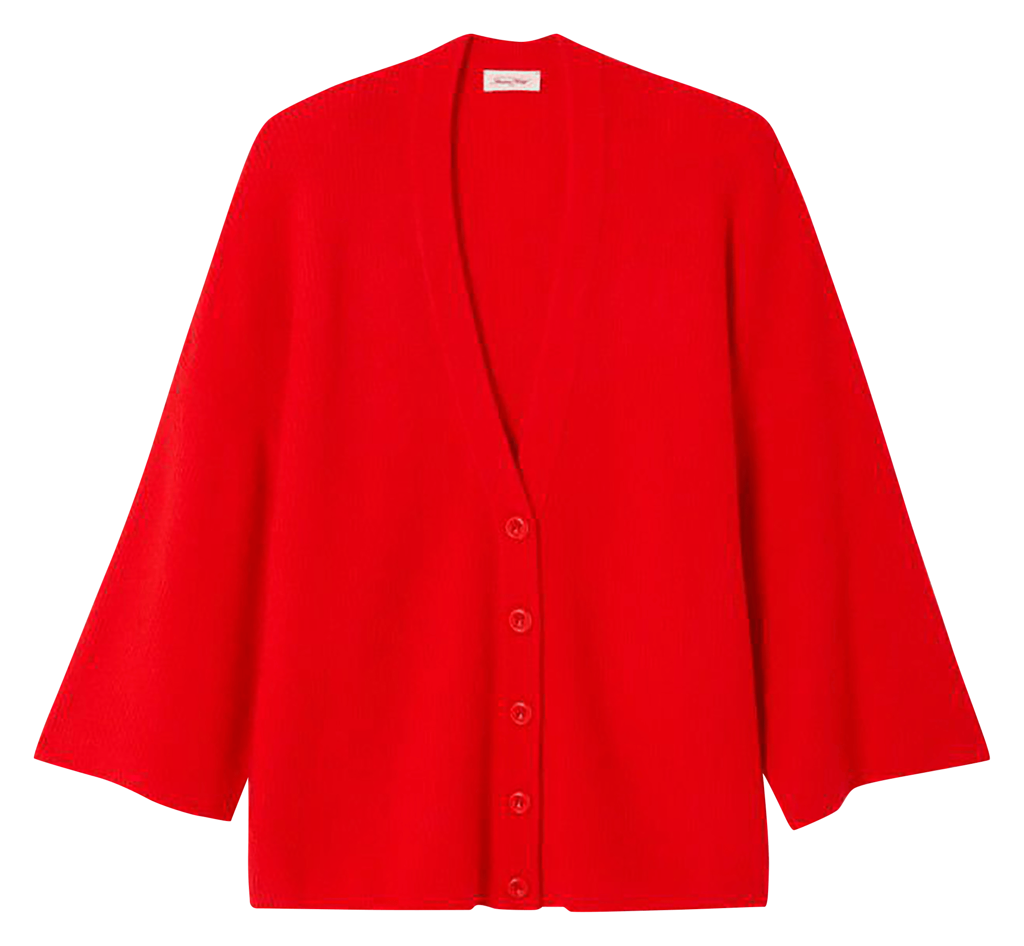 Gilet oversize col rond en maille damsville AMERICAN VINTAGE Rouge