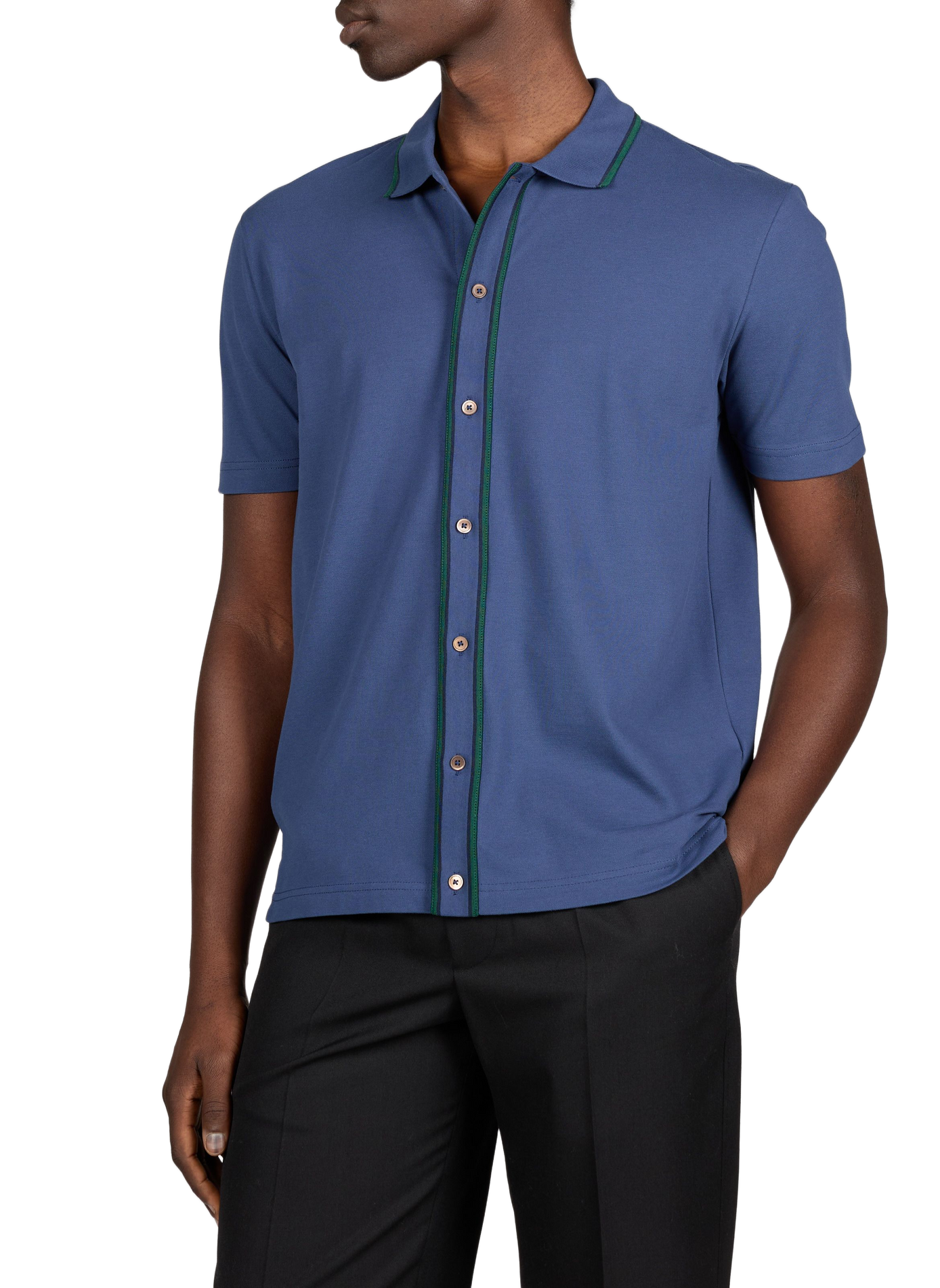 Chemise en coton mélangé PAUL SMITH Bleu