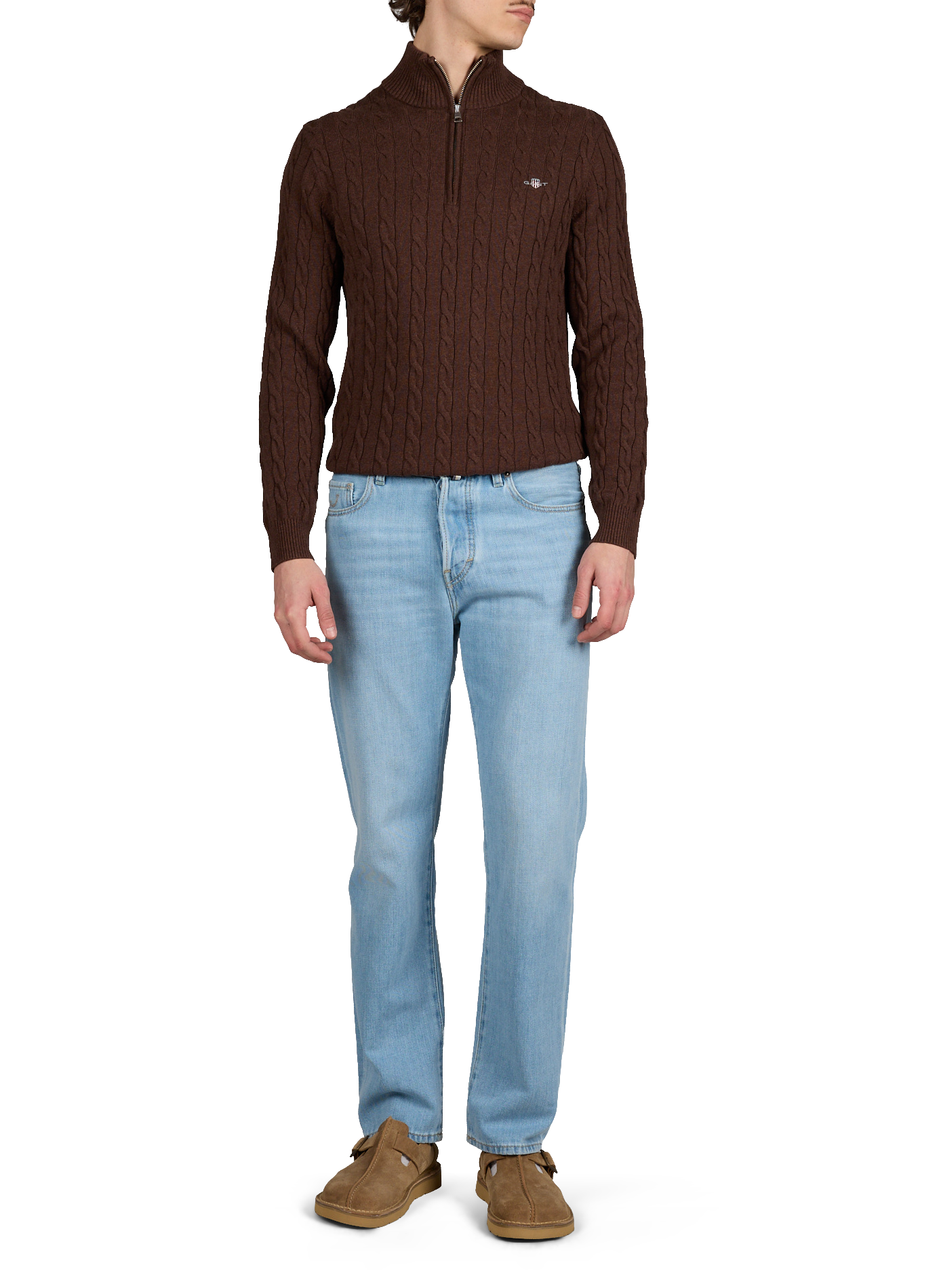 Jean droit en coton JACOB COHEN Bleu