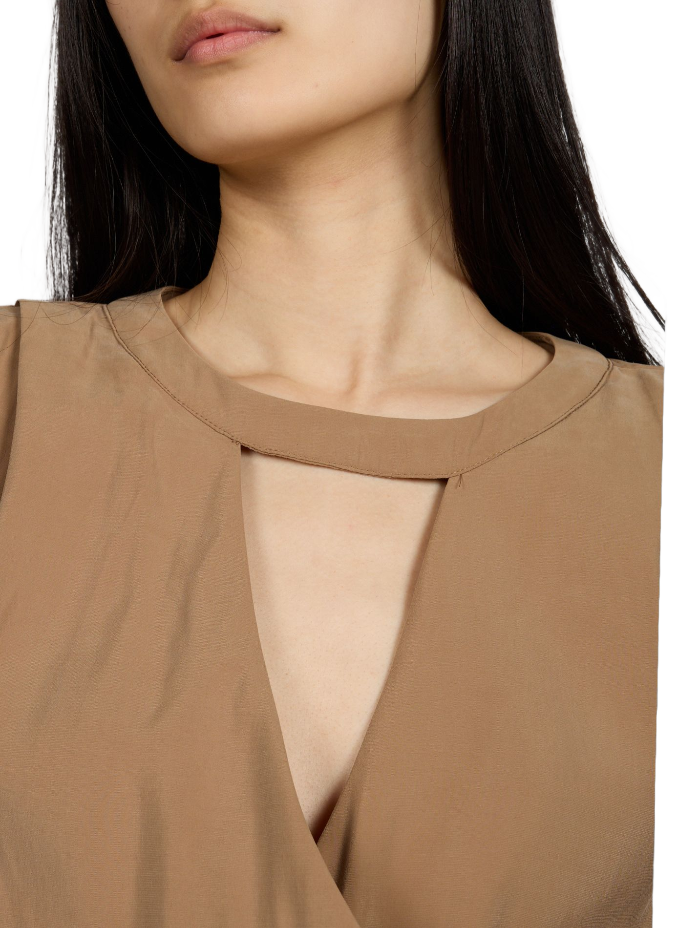 Blouse à col rond ROUGE EDIT Marron