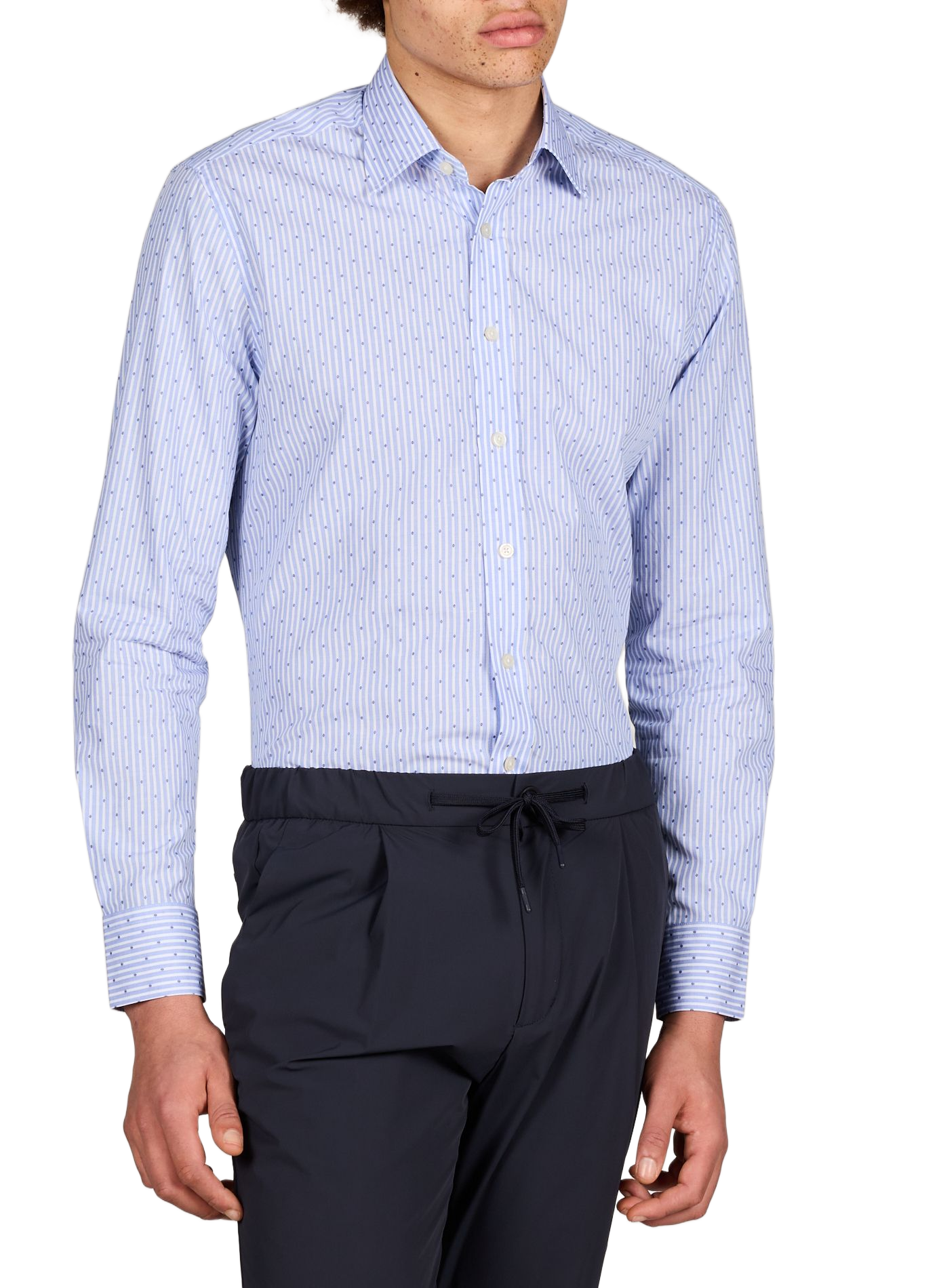 Chemise à rayures col classique  HACKETT Bleu