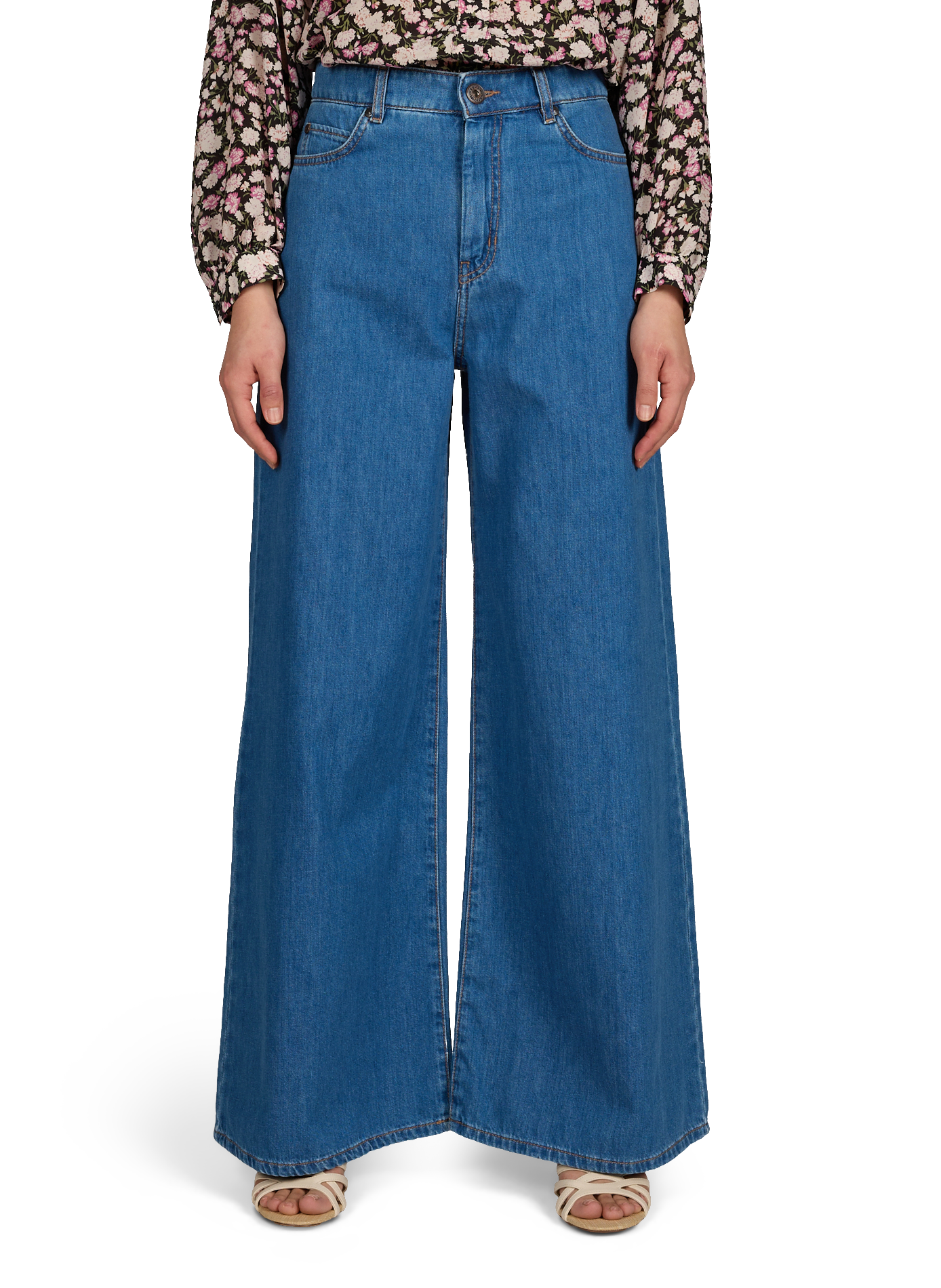 Wide cotton jeans MAX MARA WEEK END Blue