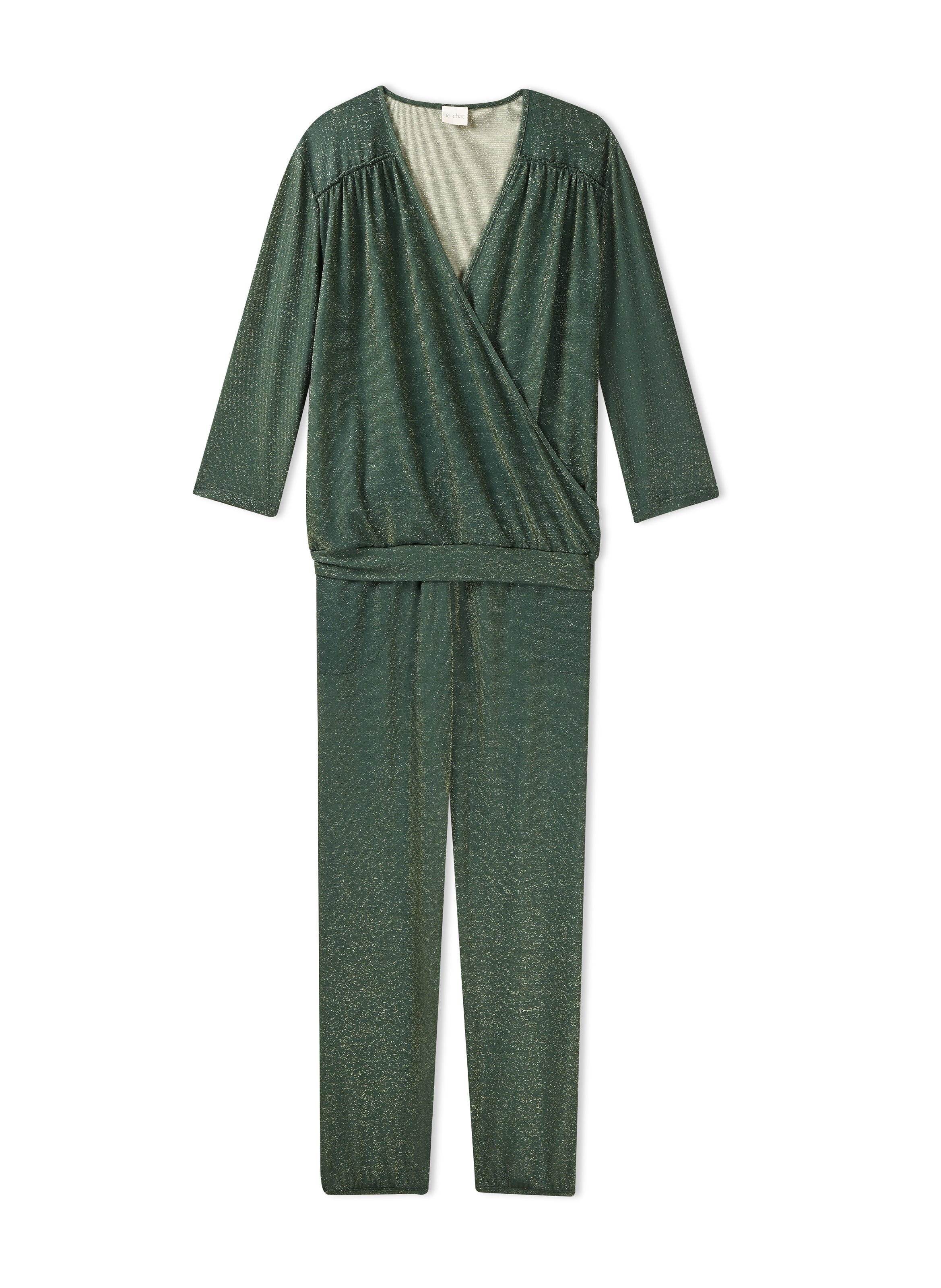 Ensemble homewear en maille lurex coco 222 LE CHAT Vert