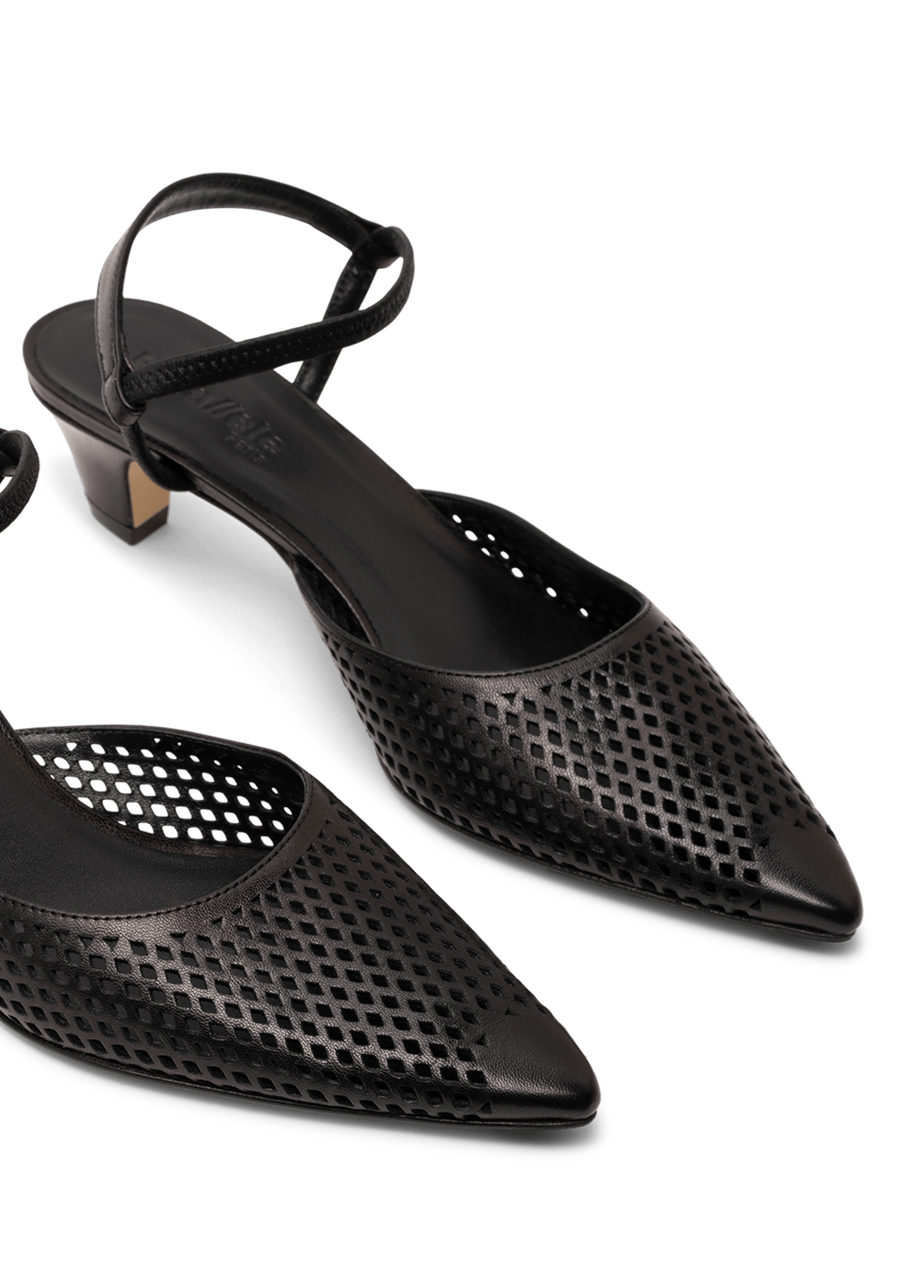 Sling back loro en nappa perfo PARALLELE Noir