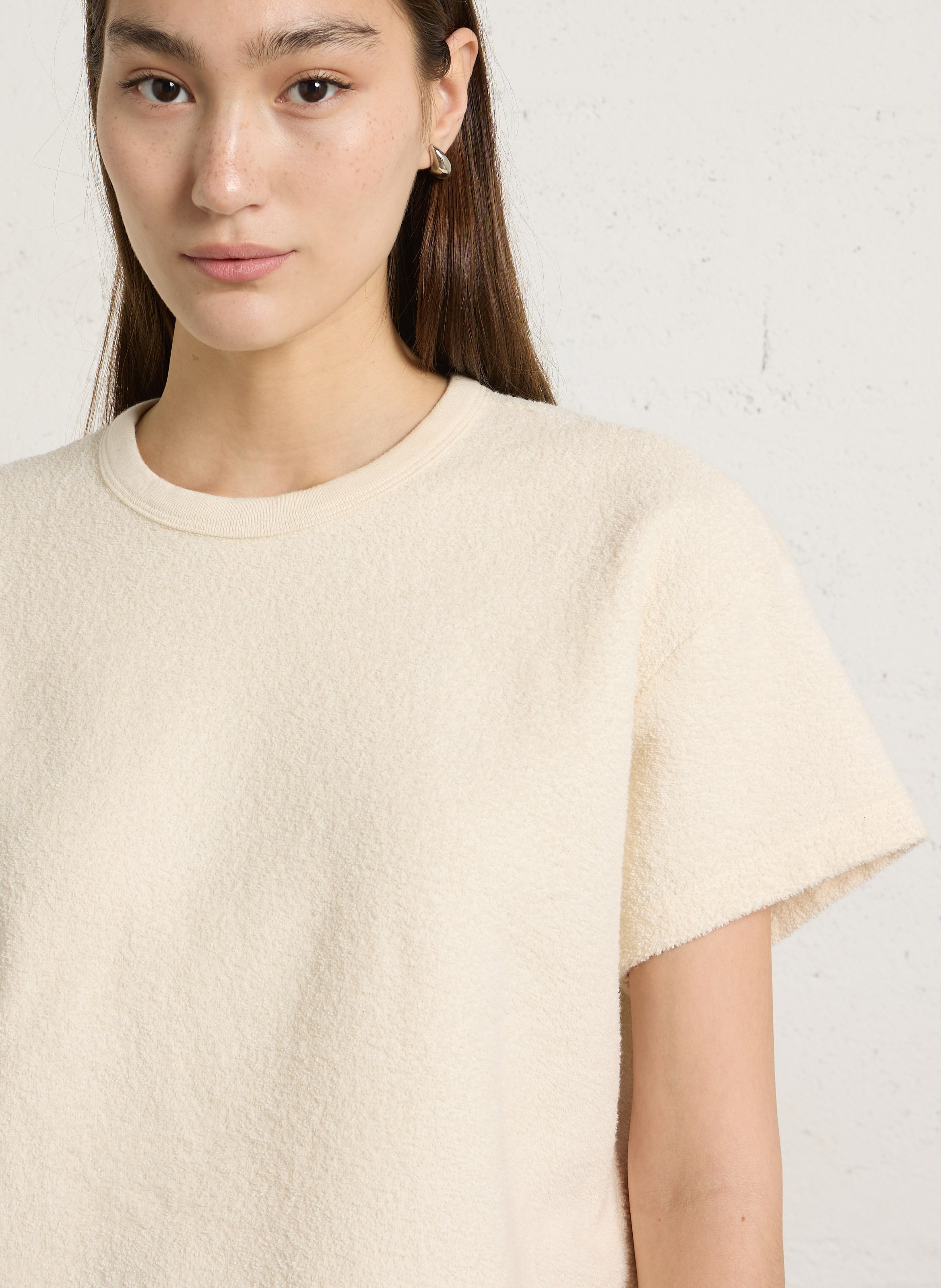 Tee-shirt ample col rond en coton bio bobypark AMERICAN VINTAGE Beige