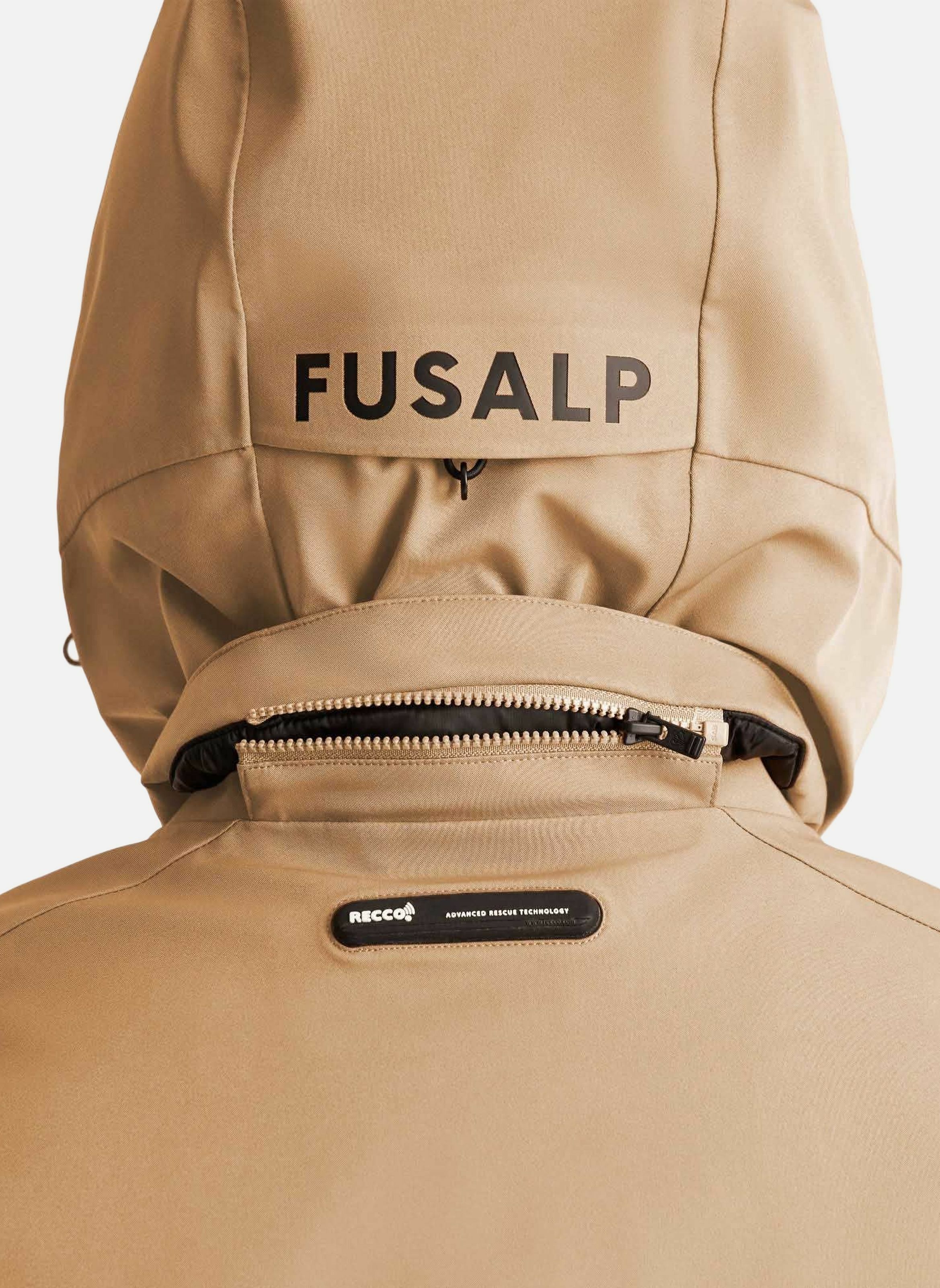 Veste de ski john col capuche coupe regular FUSALP Beige