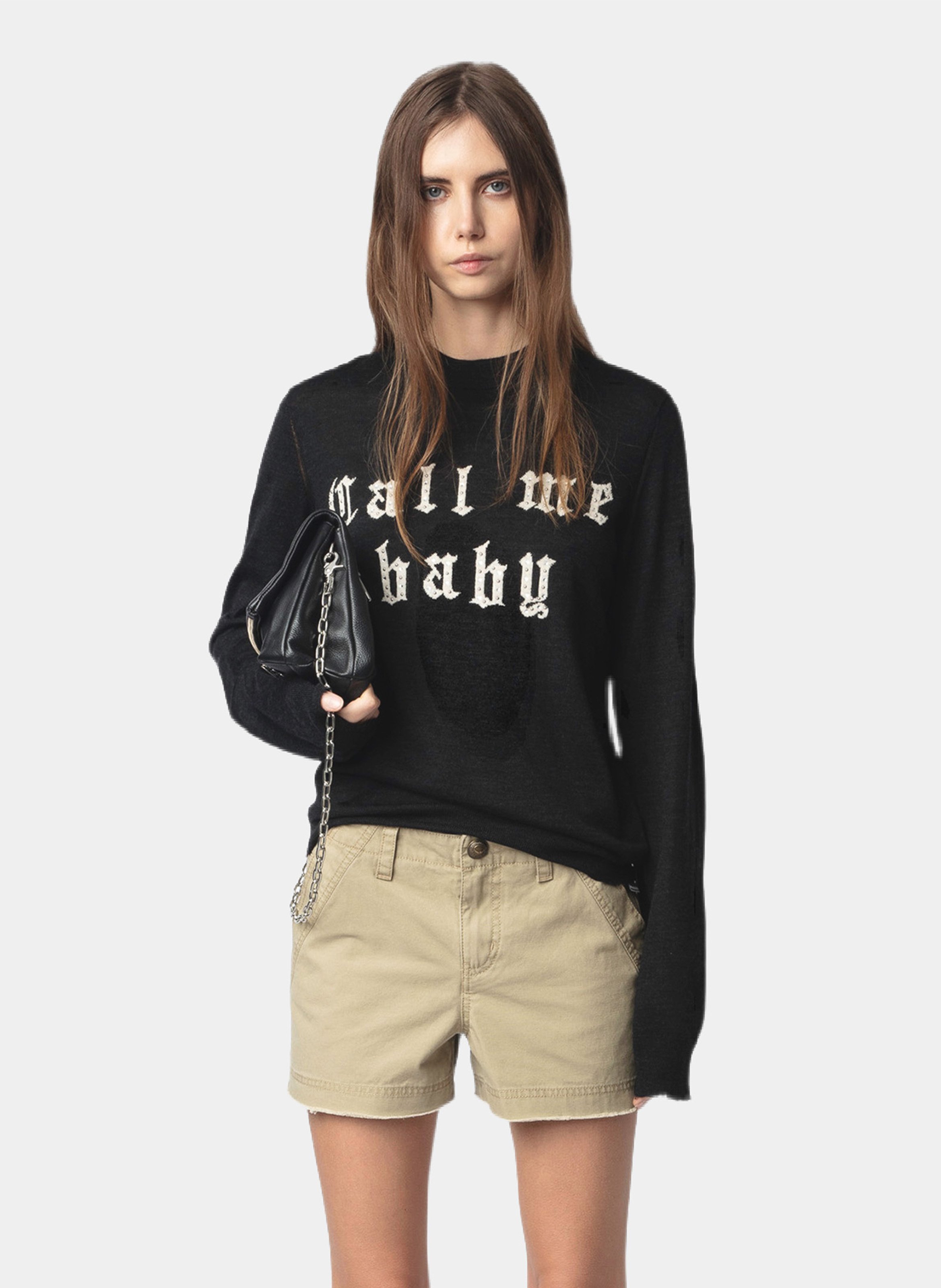 Pull droit en laine ivy ZADIG&VOLTAIRE Gris