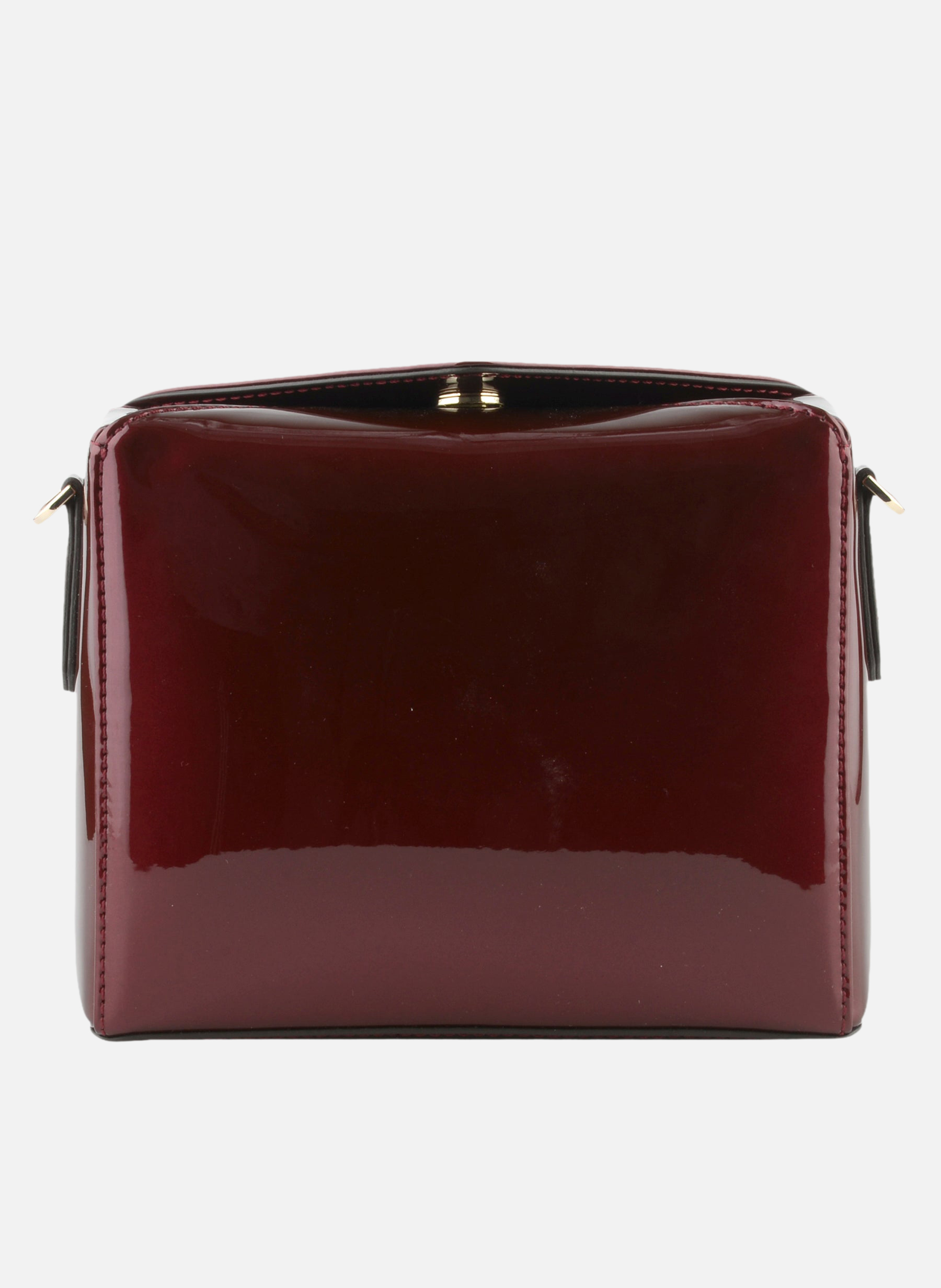 Cassetta vernis | sac porté épaule en cuir de vachette | Rouge POURCHET Femme