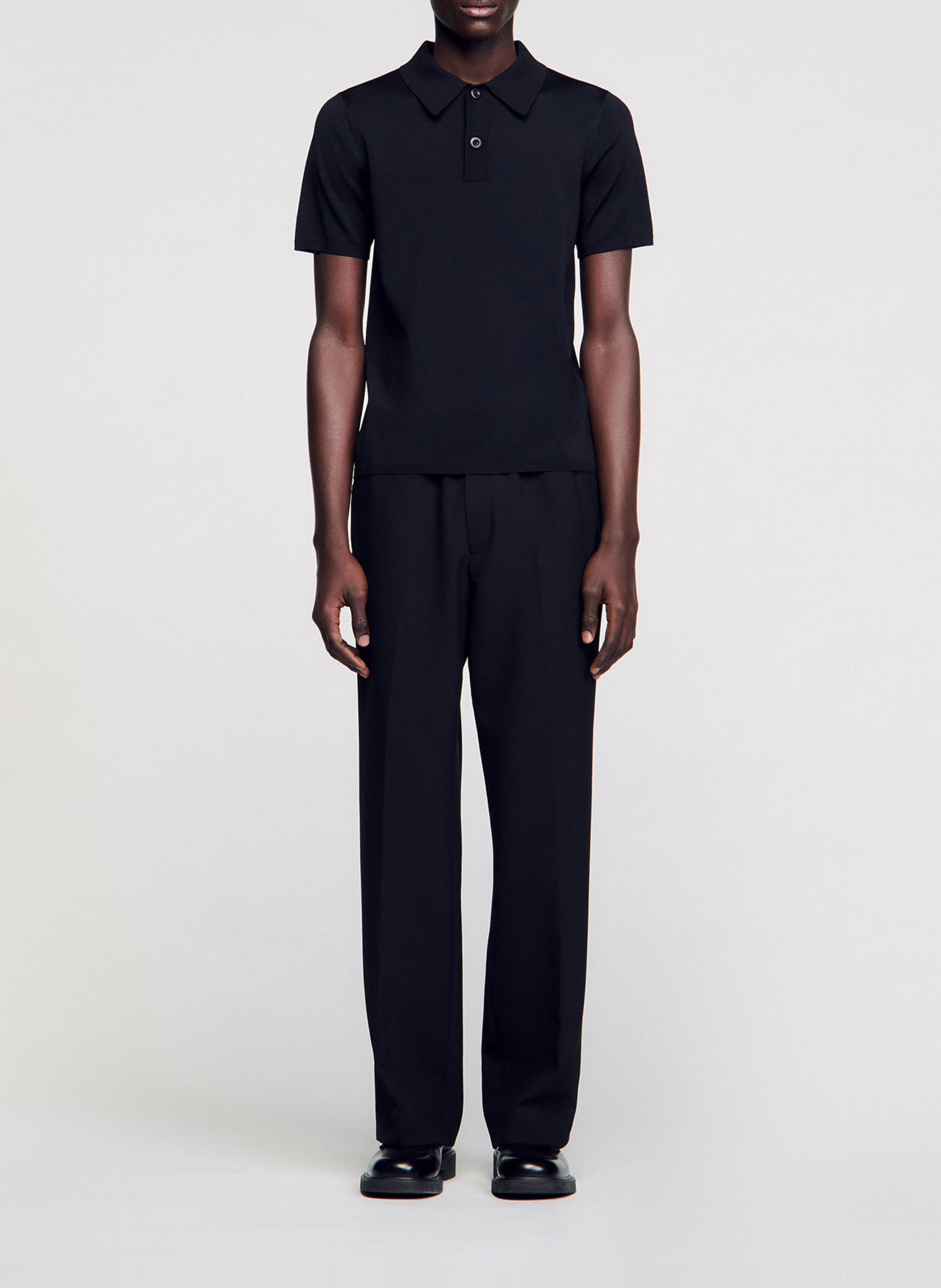 Polo regular fit SANDRO Noir