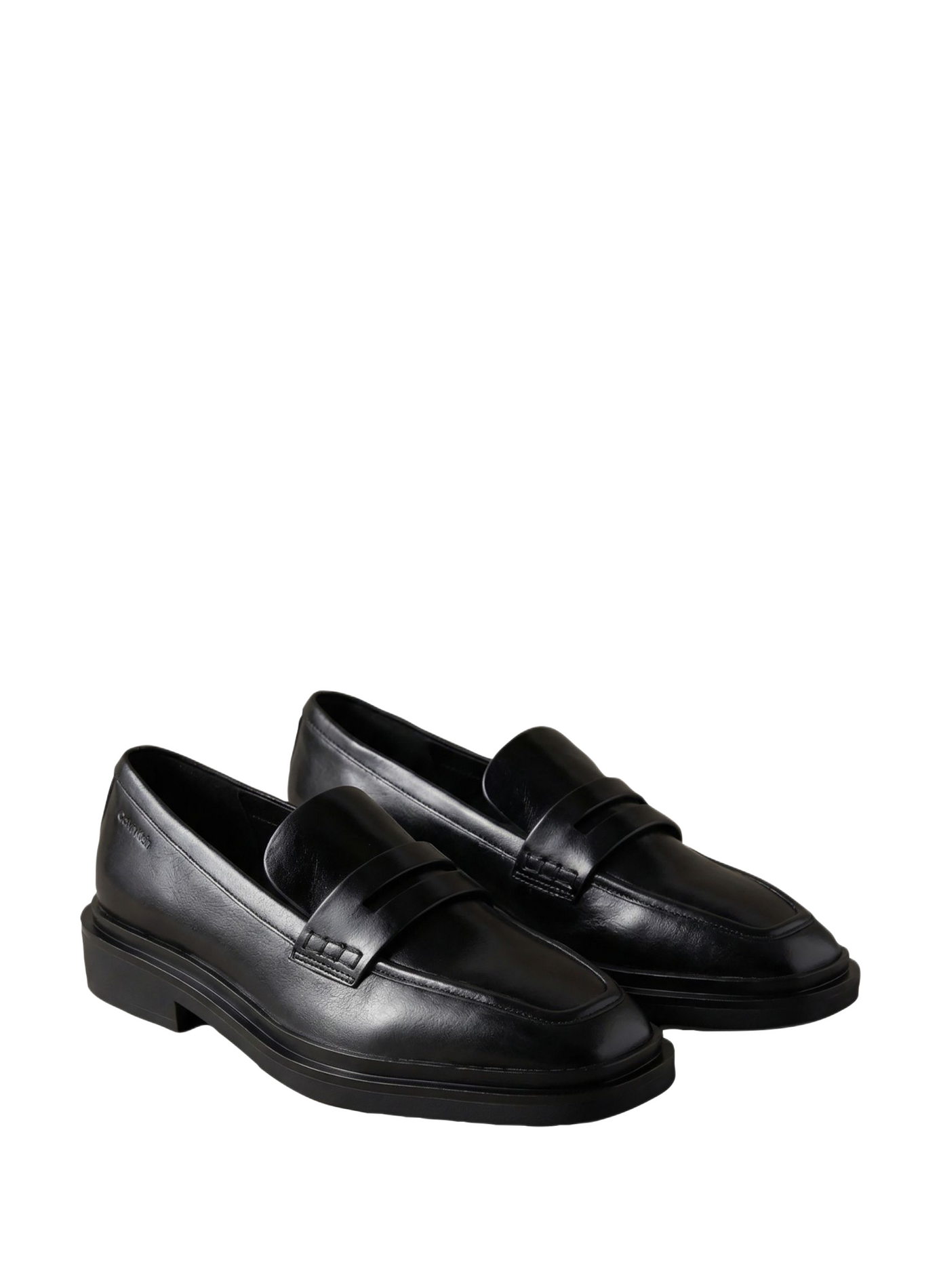 Penny-Leder-Mokassins CALVIN KLEIN Schwarz