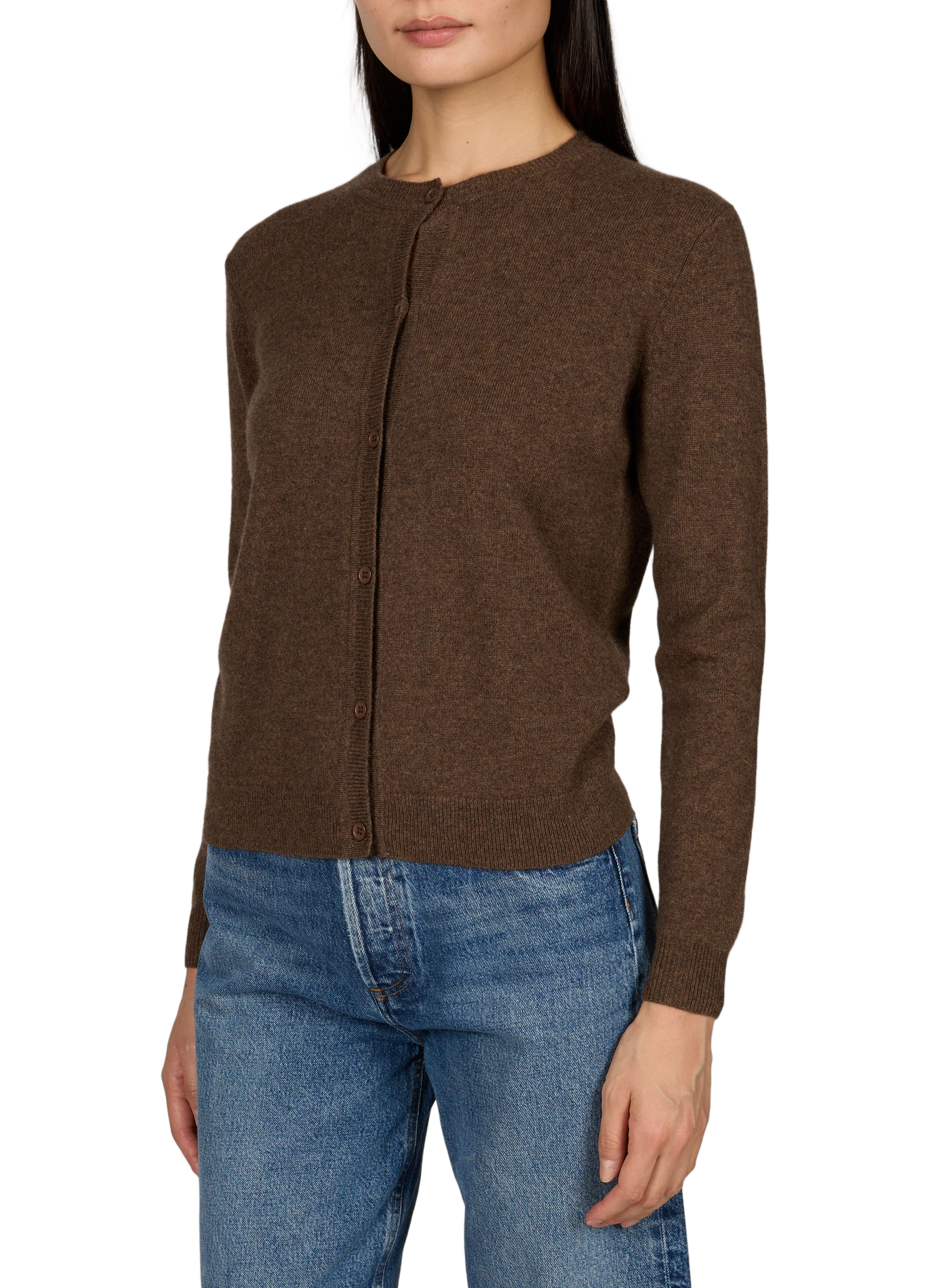 Gilet droit VARDI en cachemire AU PRINTEMPS PARIS Marron