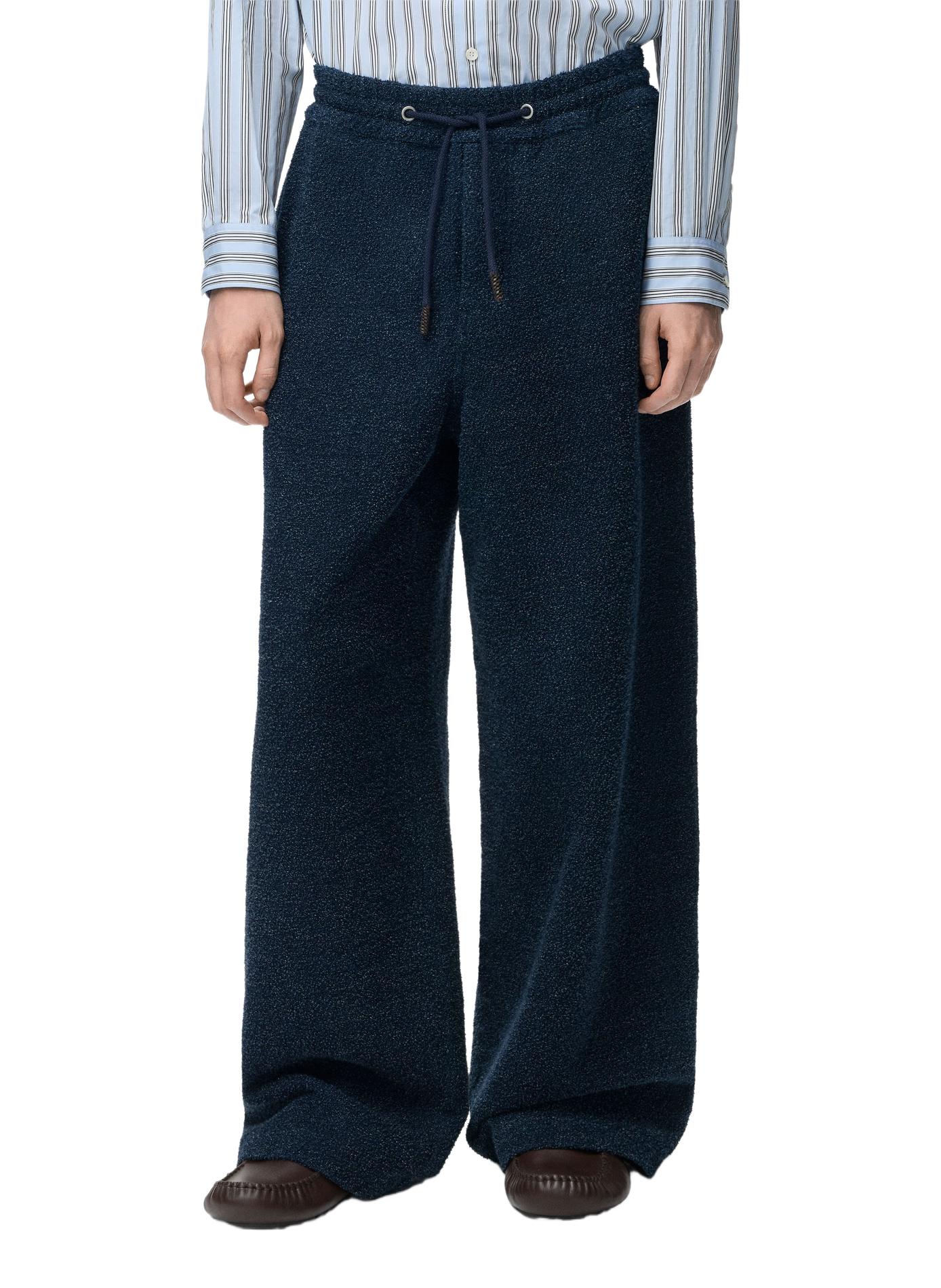 Wide-leg drawstring denim pants LOEWE Blue