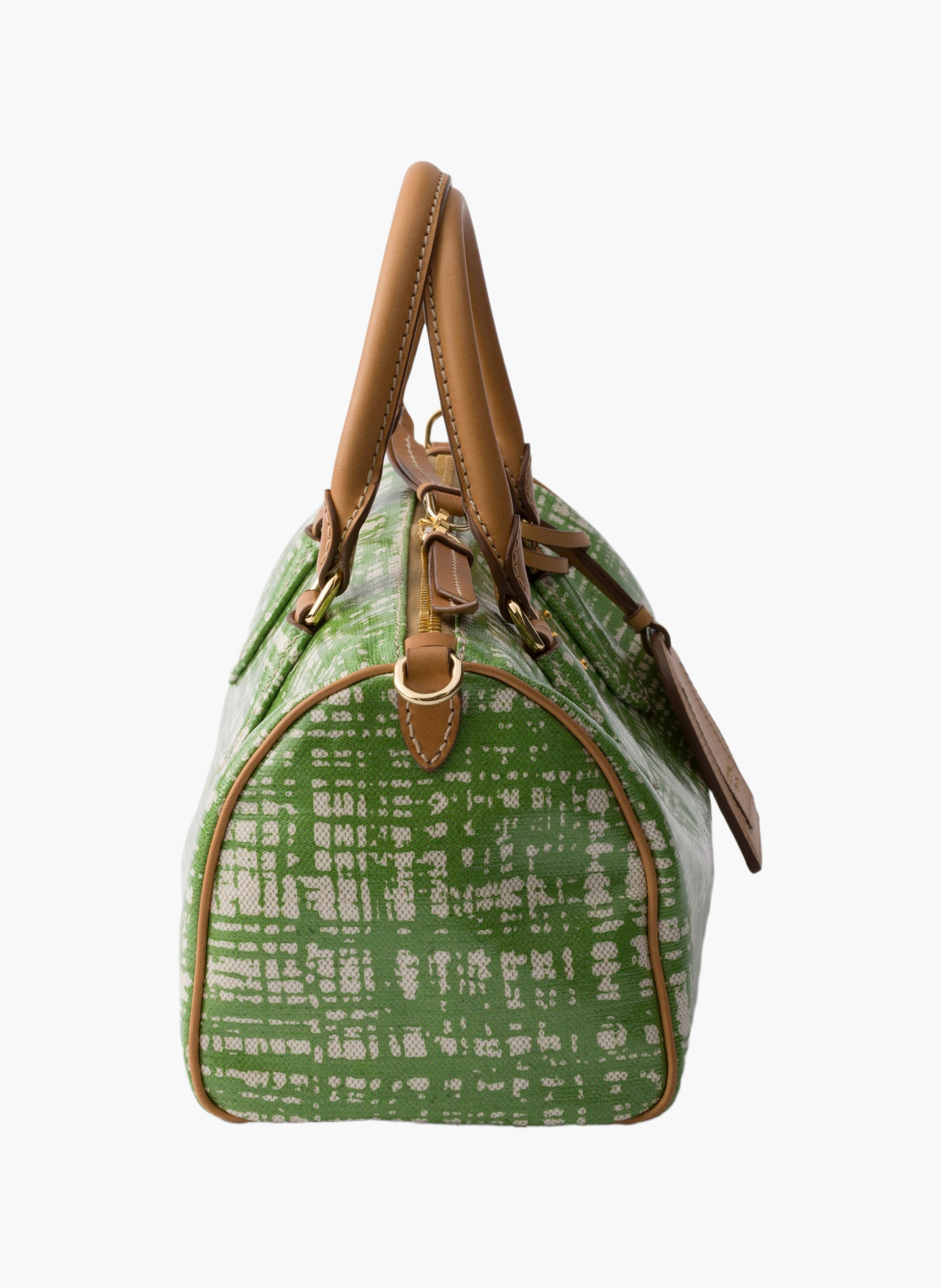 Petit sac à main prada evasion en mélange de lin e PRADA Vert