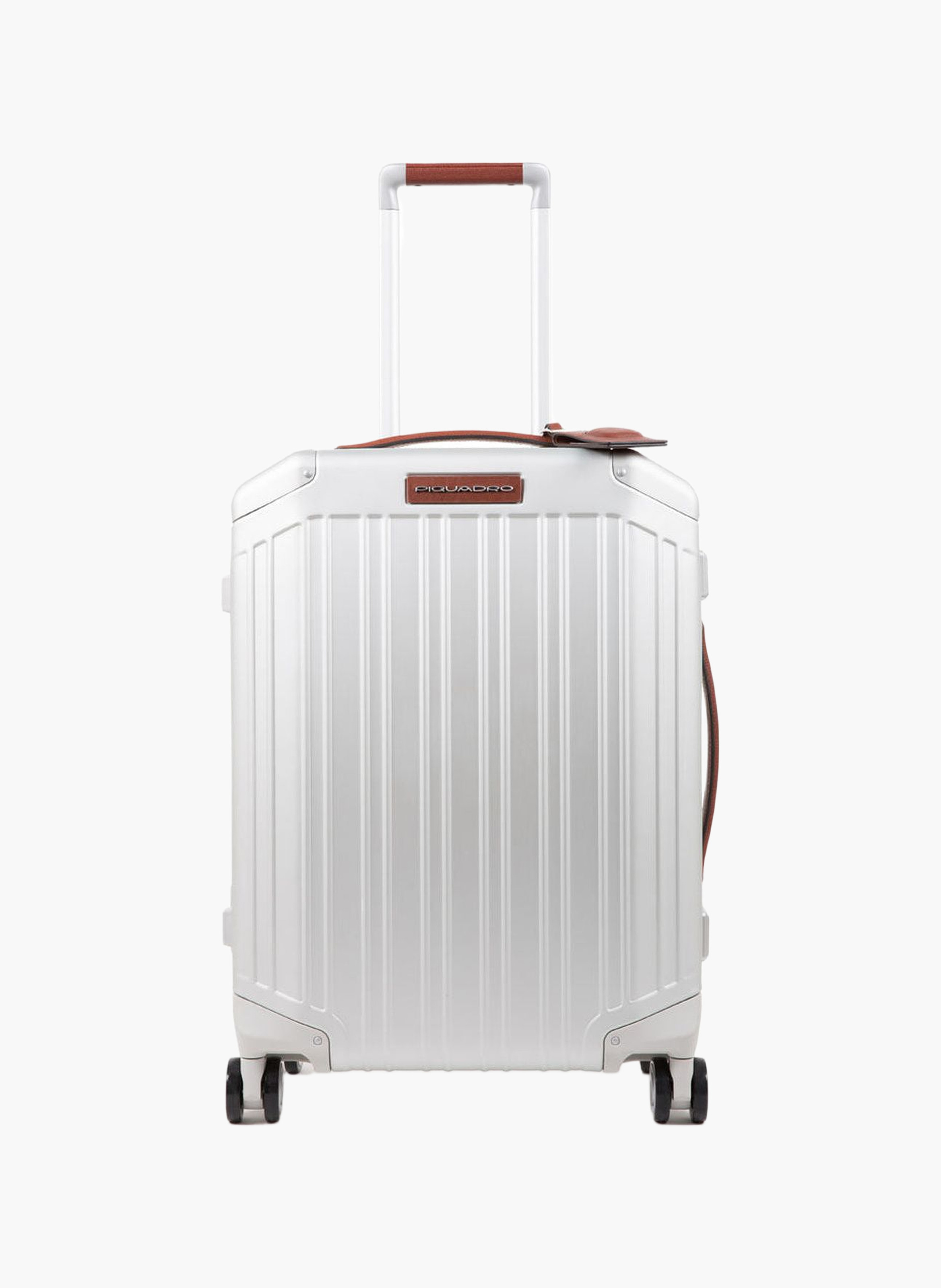 Aluminum cabin suitcase with tsa lock PIQUADRO Grey