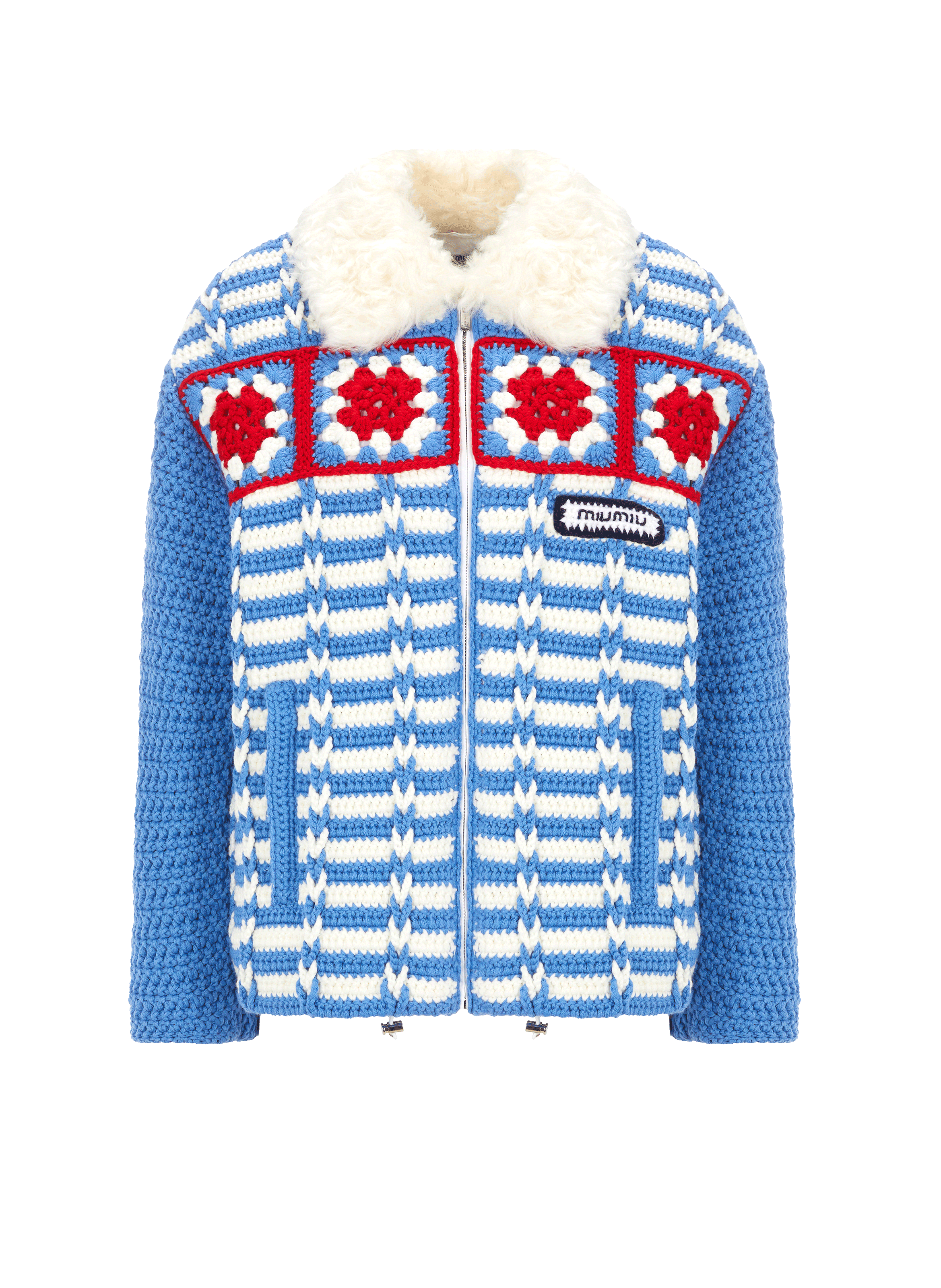 Veste en laine crochetée