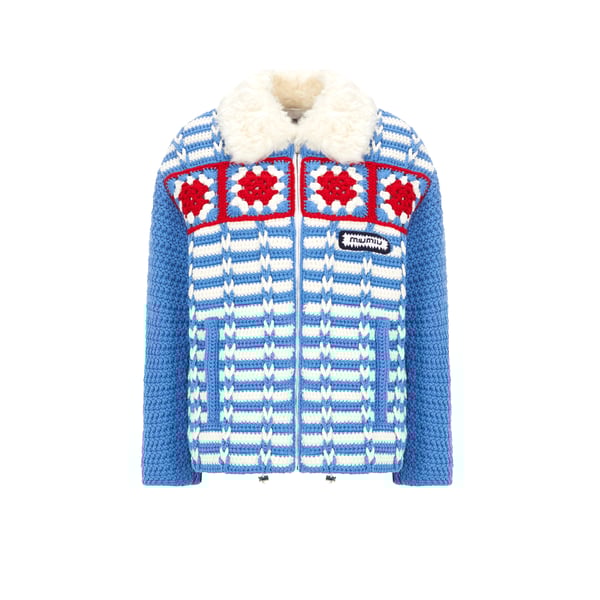 Veste en laine crochetée