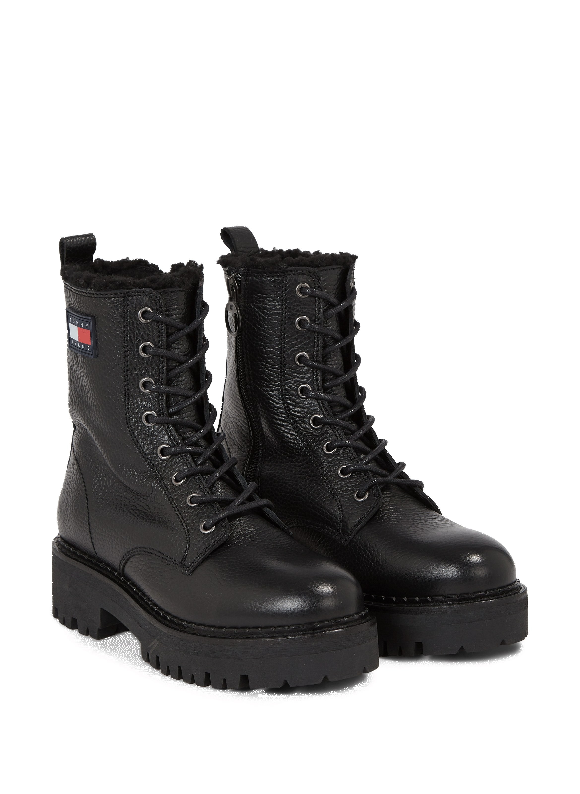 Bottines à lacets en cuir