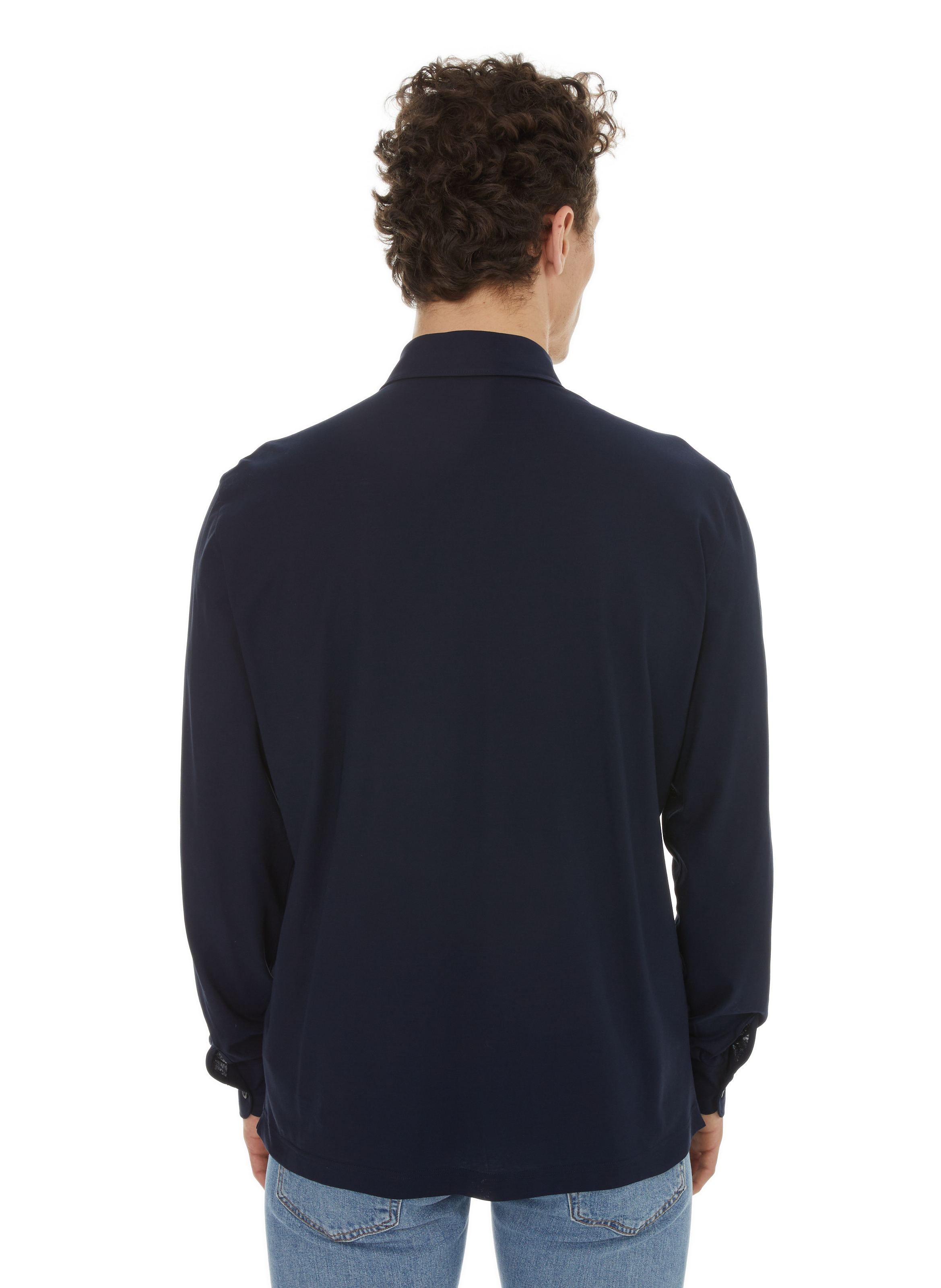 Plain cotton shirt HERNO Blue