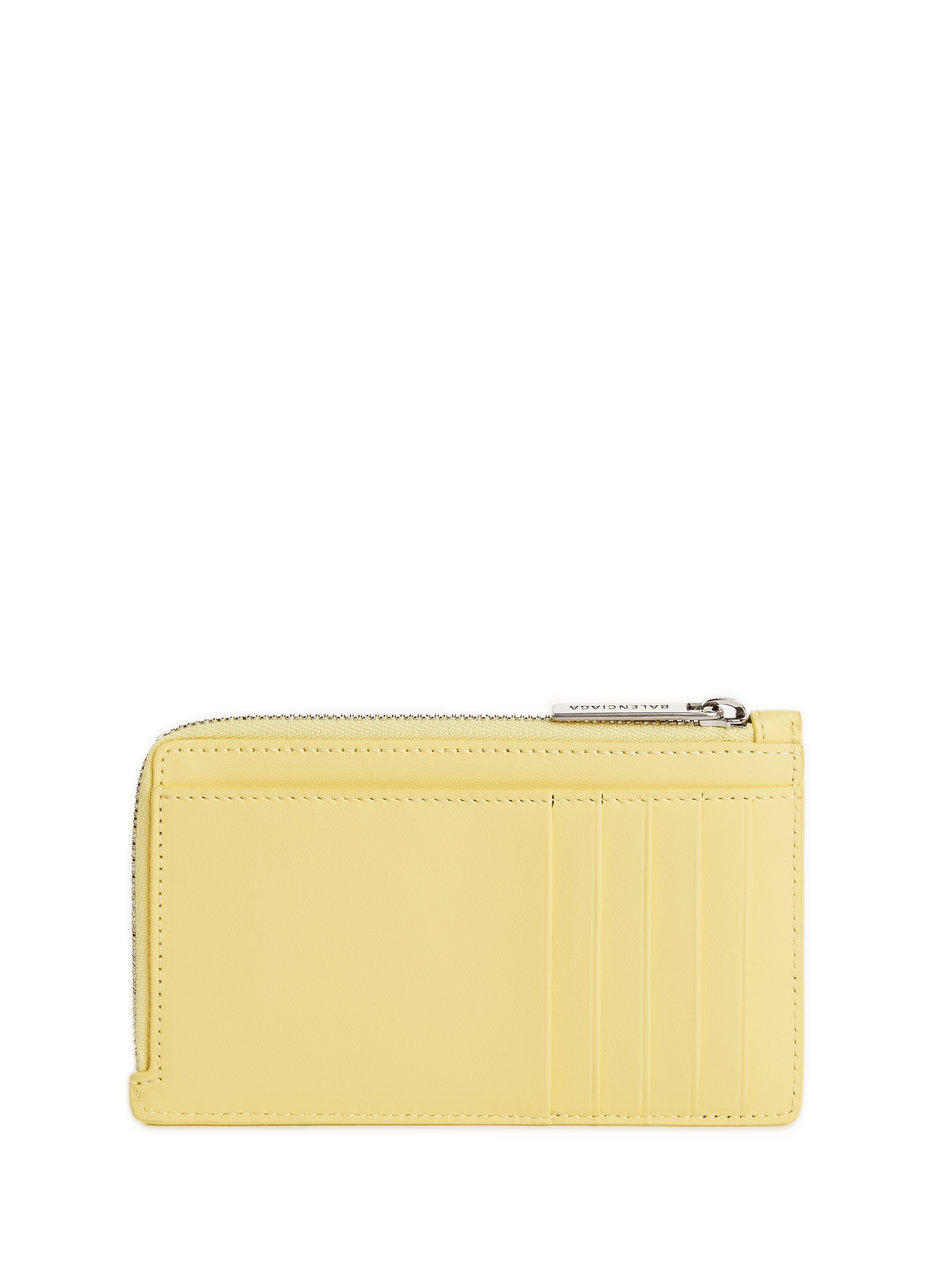  Leather card holder BALENCIAGA Yellow
