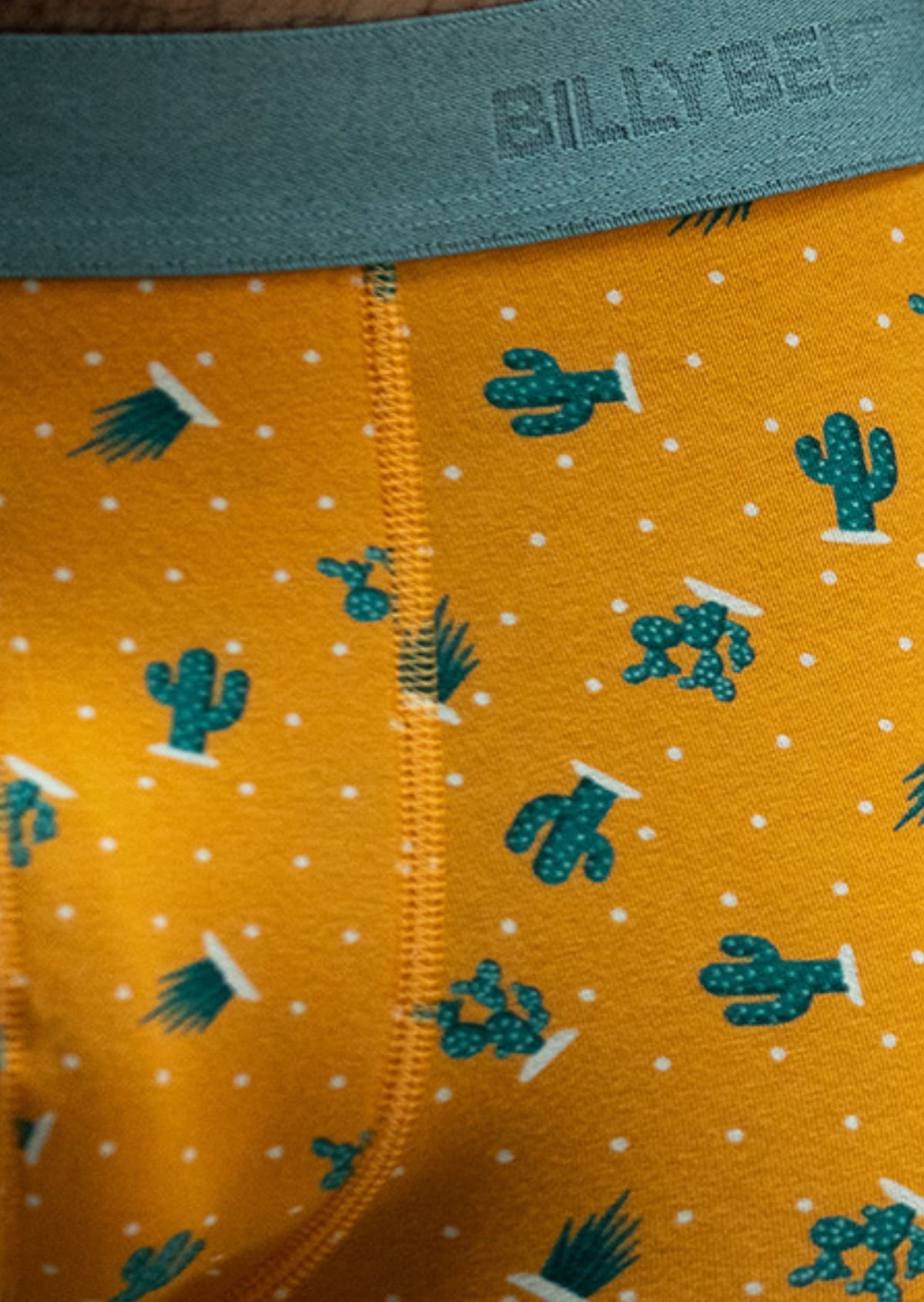 Boxer en coton biologique BILLYBELT Jaune