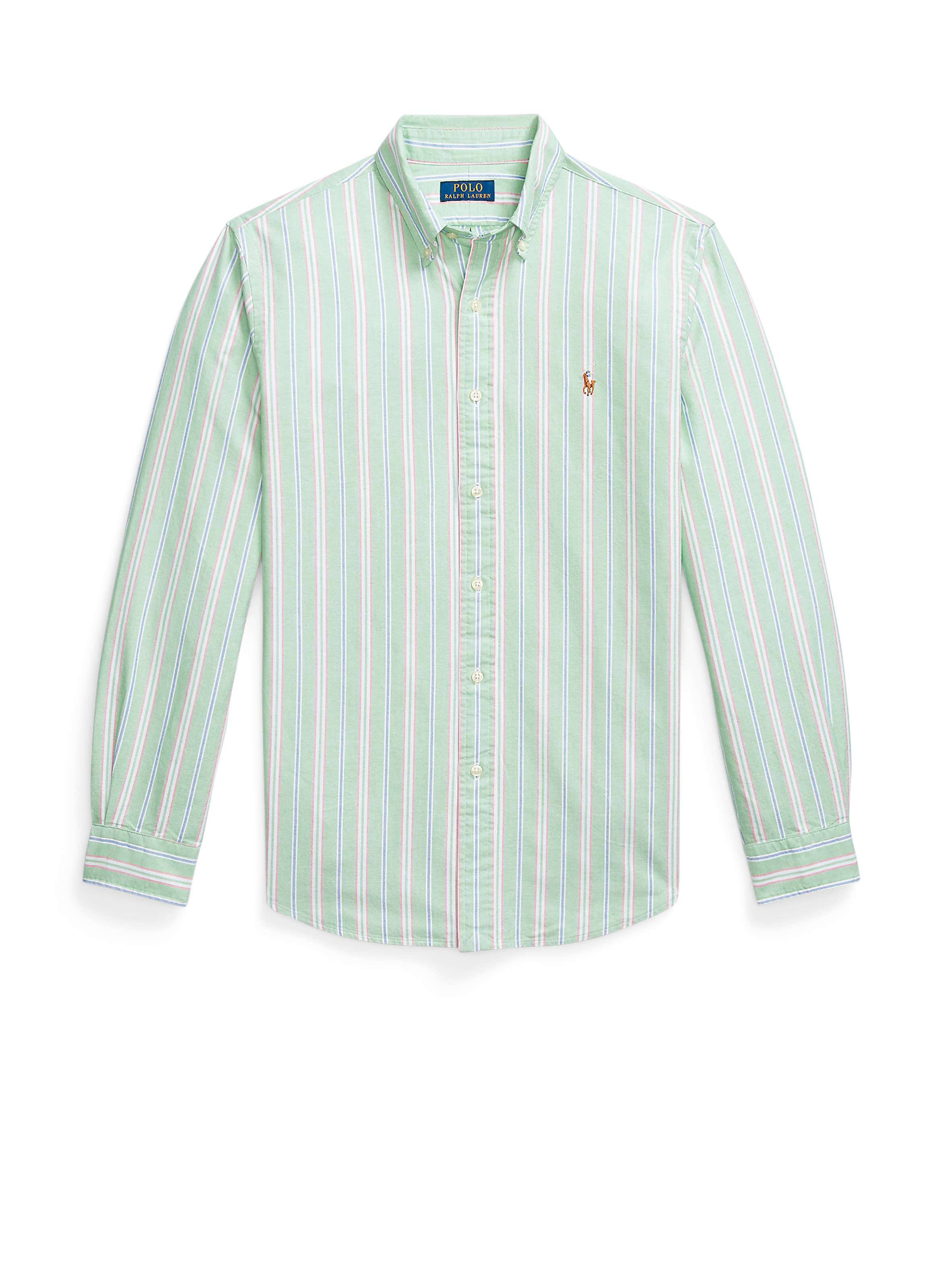 Chemise rayé en coton POLO RALPH LAUREN Vert