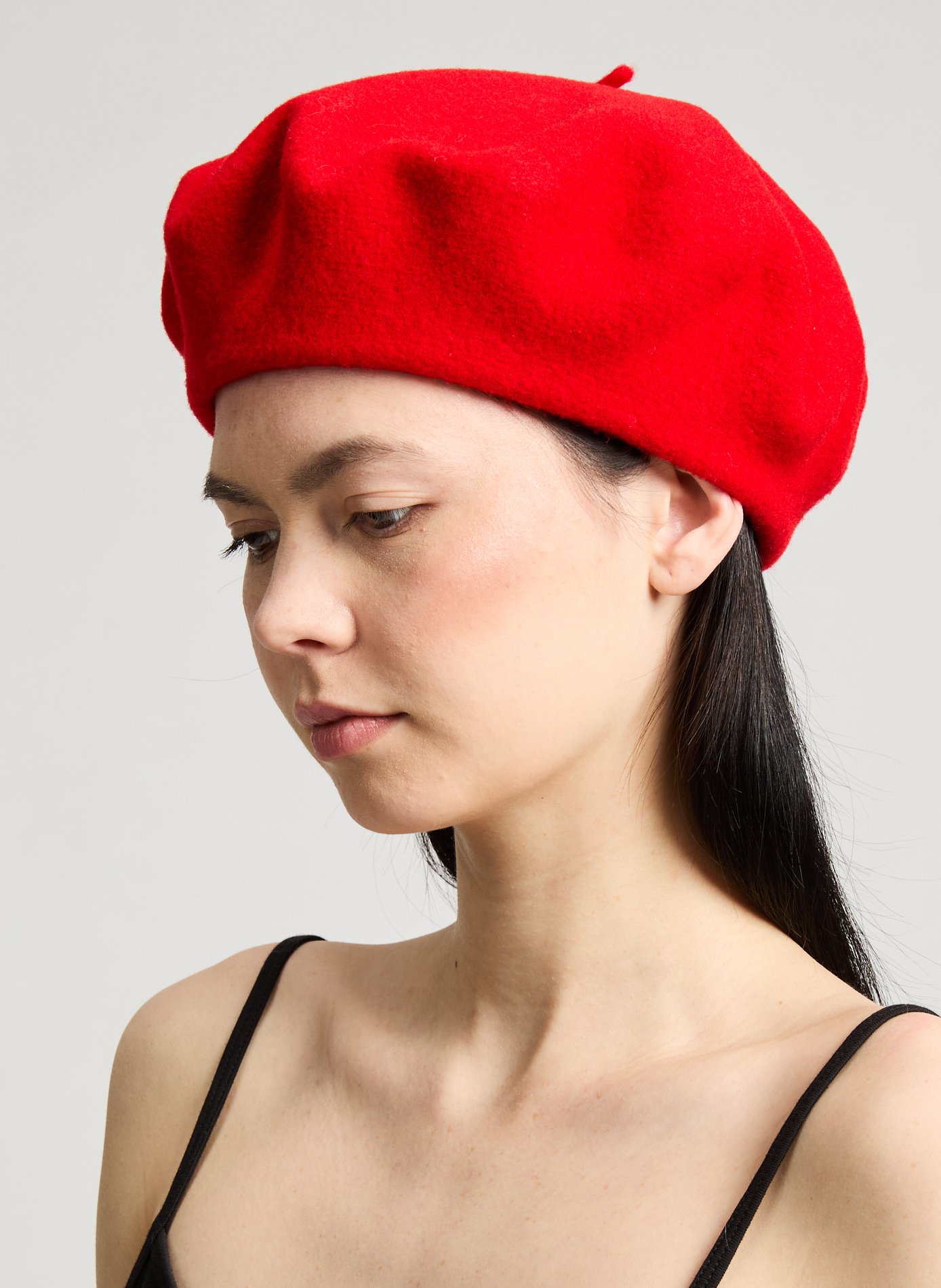 Beret en laine AU PRINTEMPS PARIS Rouge