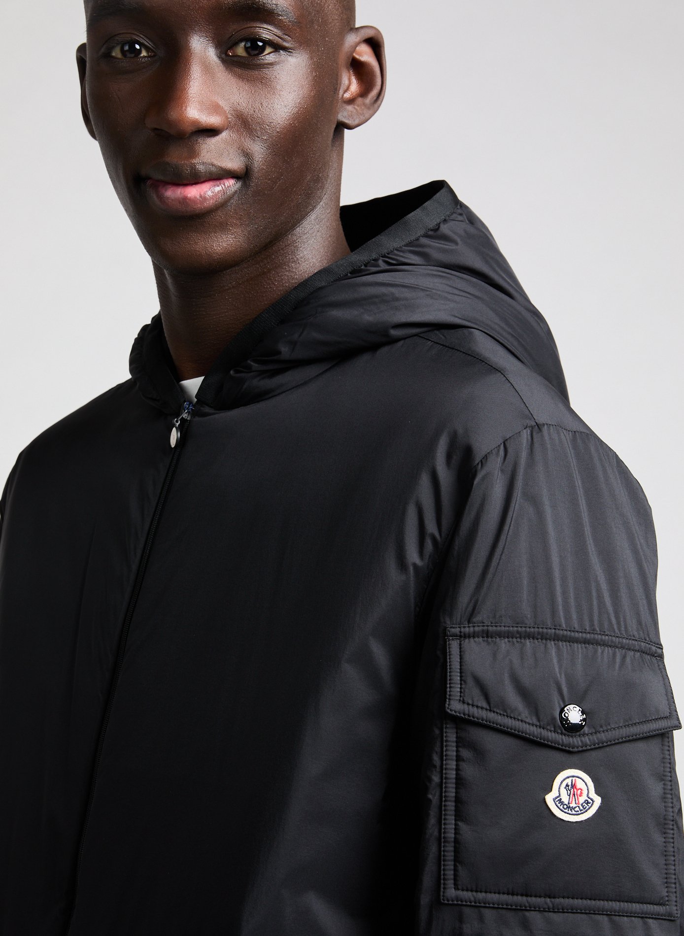 Short hooded down jacket MONCLER Black