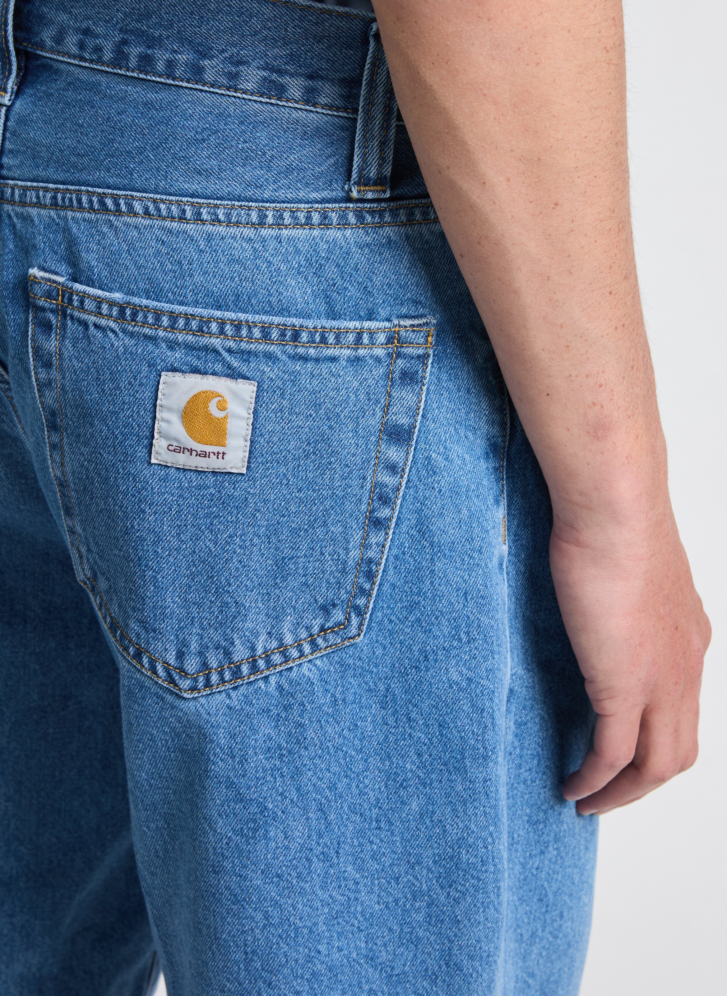 Wide-leg denim shorts CARHARTT WIP Blue