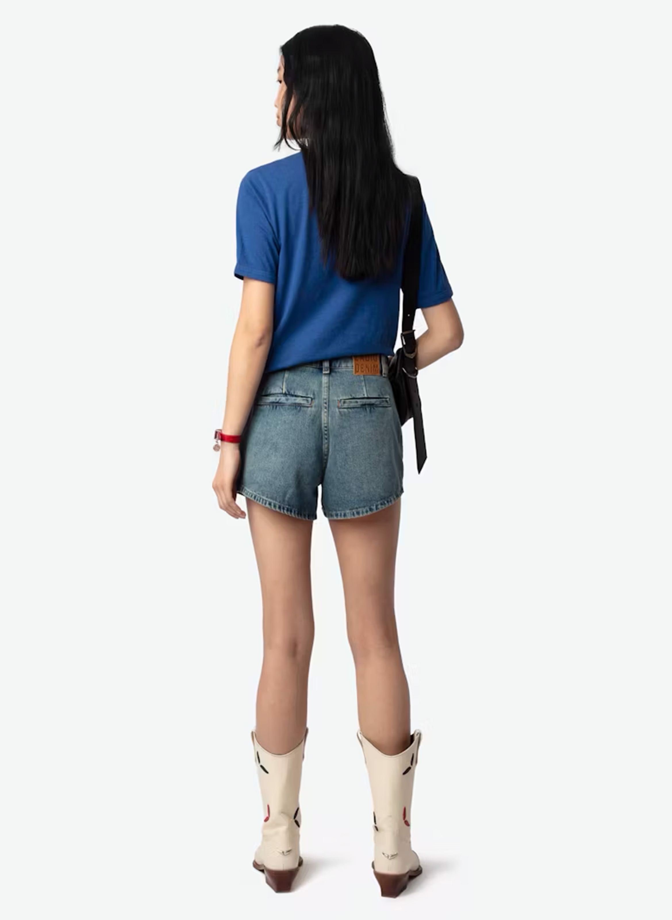 Tee-shirt droit à strass woos ZADIG&VOLTAIRE Bleu