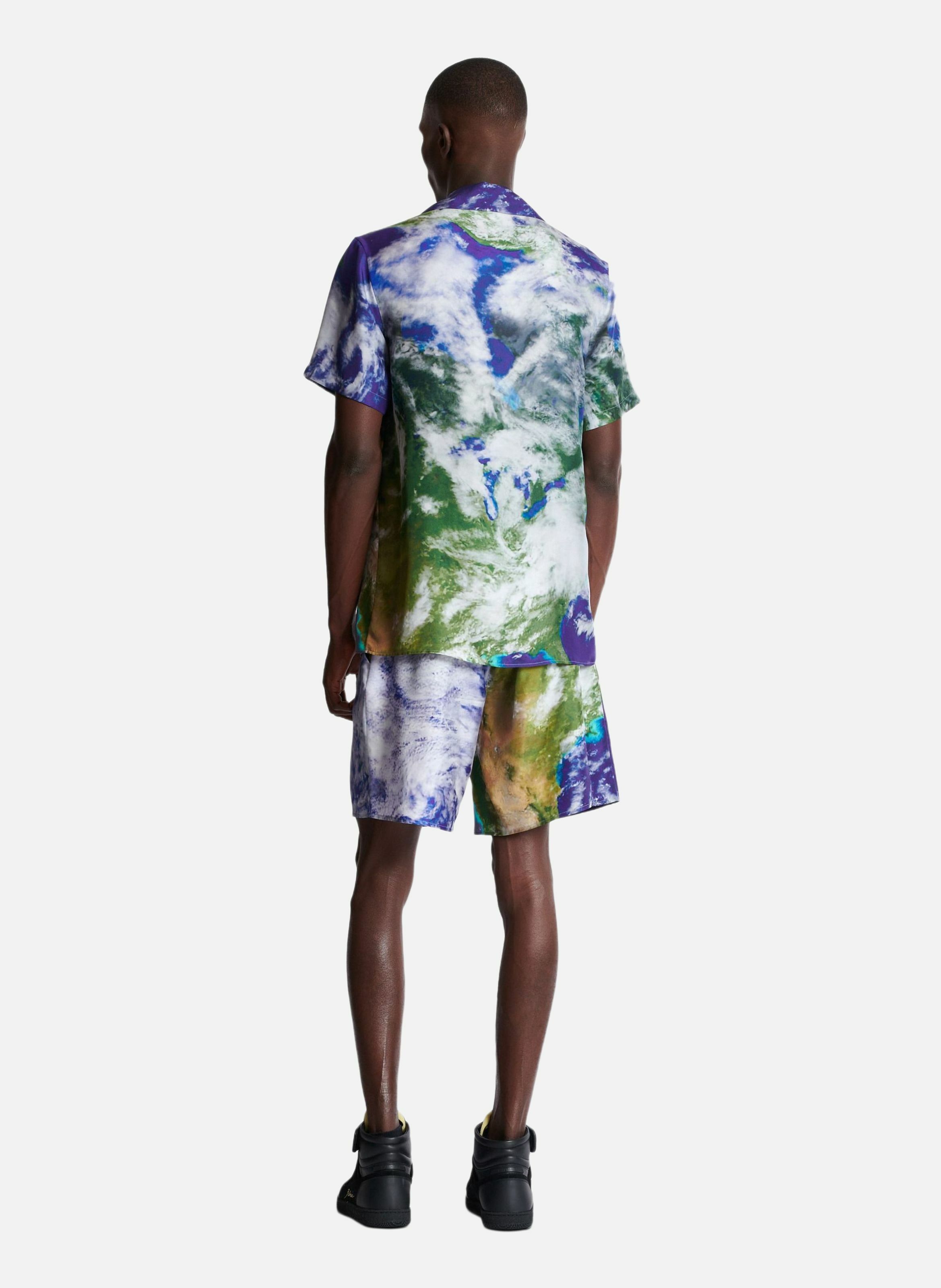 Chemise pyjama imprimée motif earth BALMAIN Multicolore