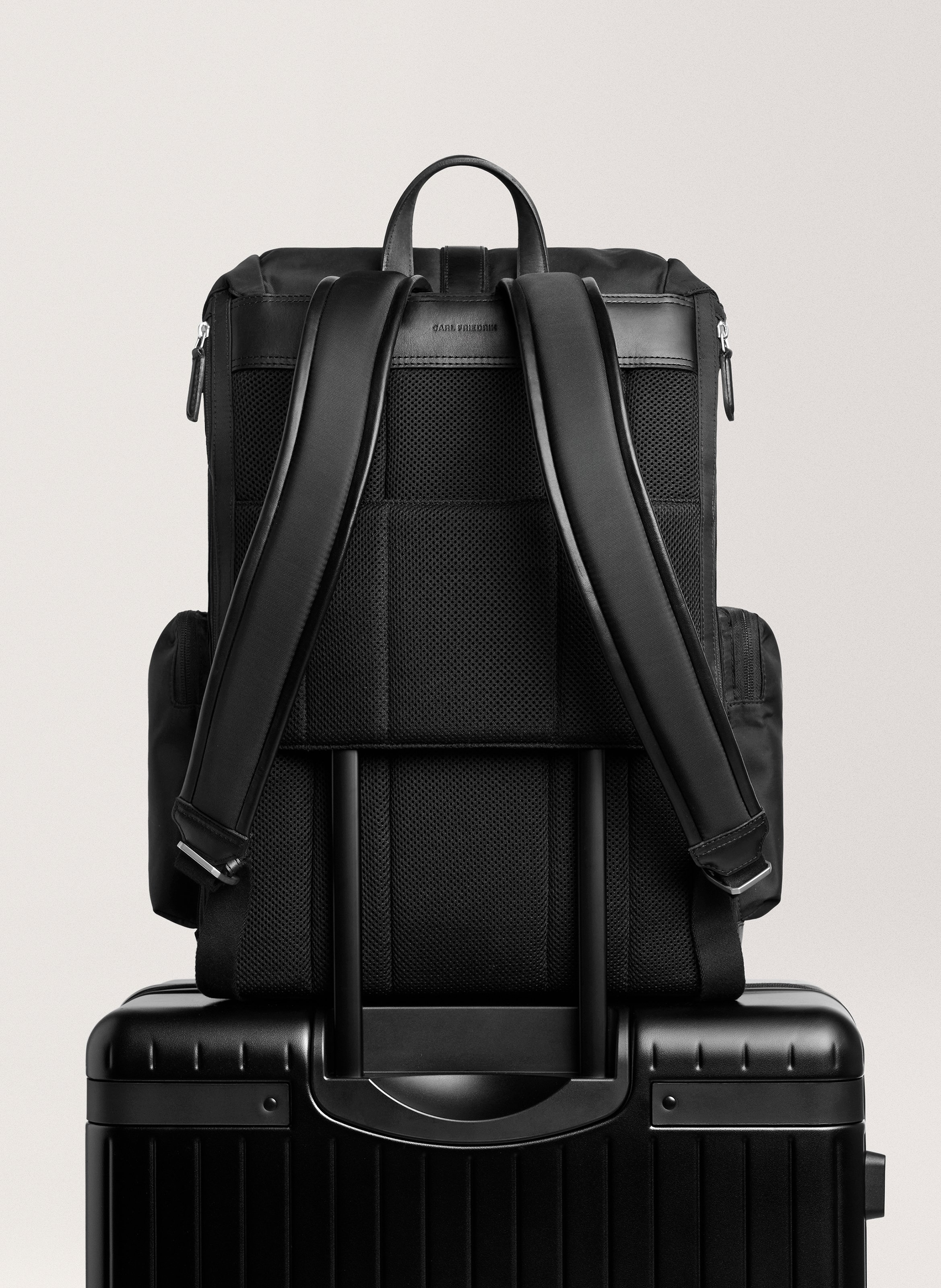 Sac à dos 'Traverse' en nylon CARL FRIEDRIK Noir