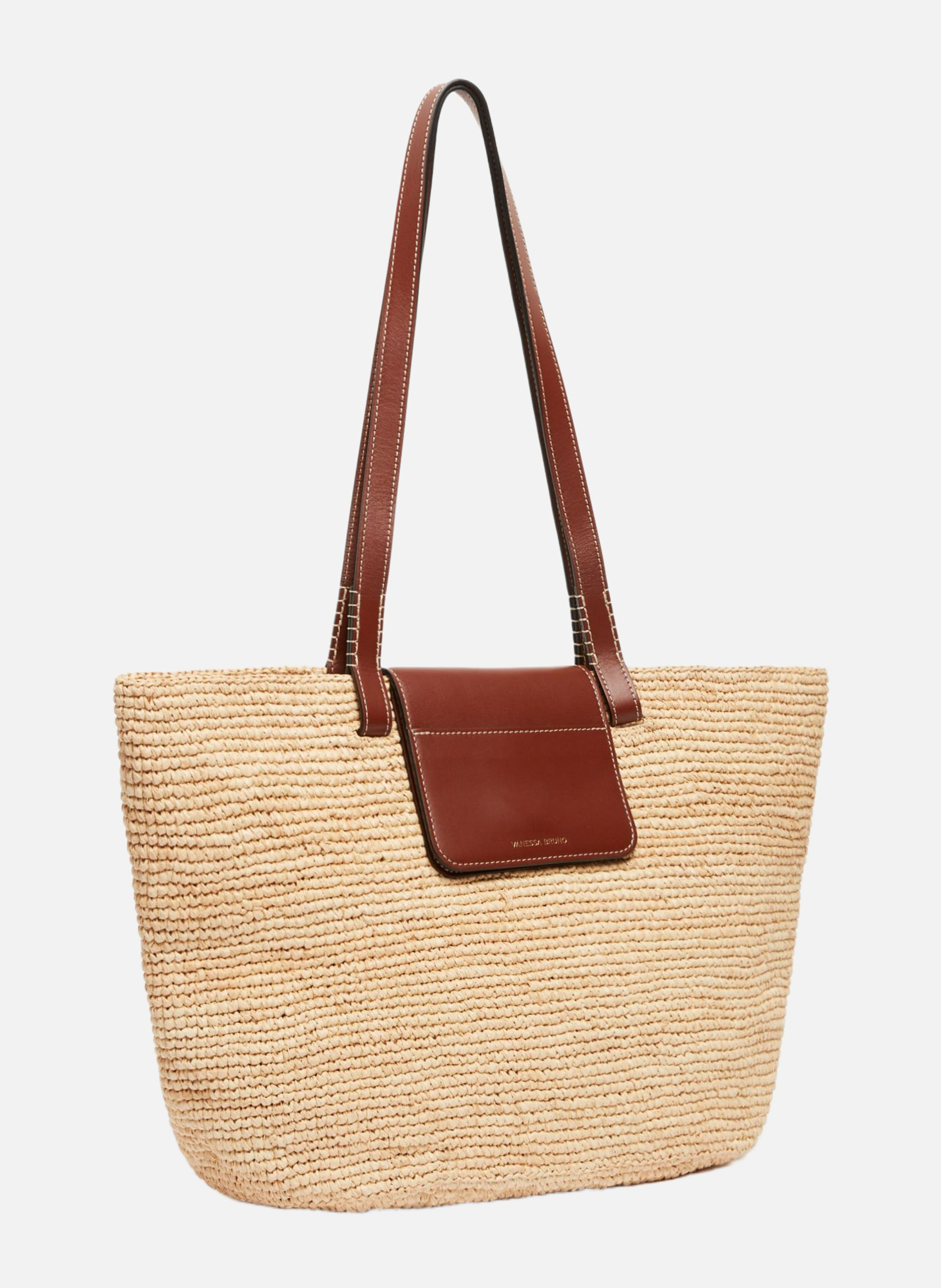 Panier en raphia VANESSA BRUNO Blanc