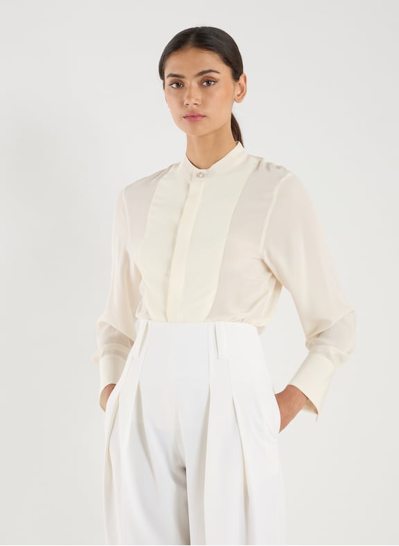 Chemise en soie Beige by VICTORIA BECKHAM VICTORIA BECKHAM Chemise en soie Beige