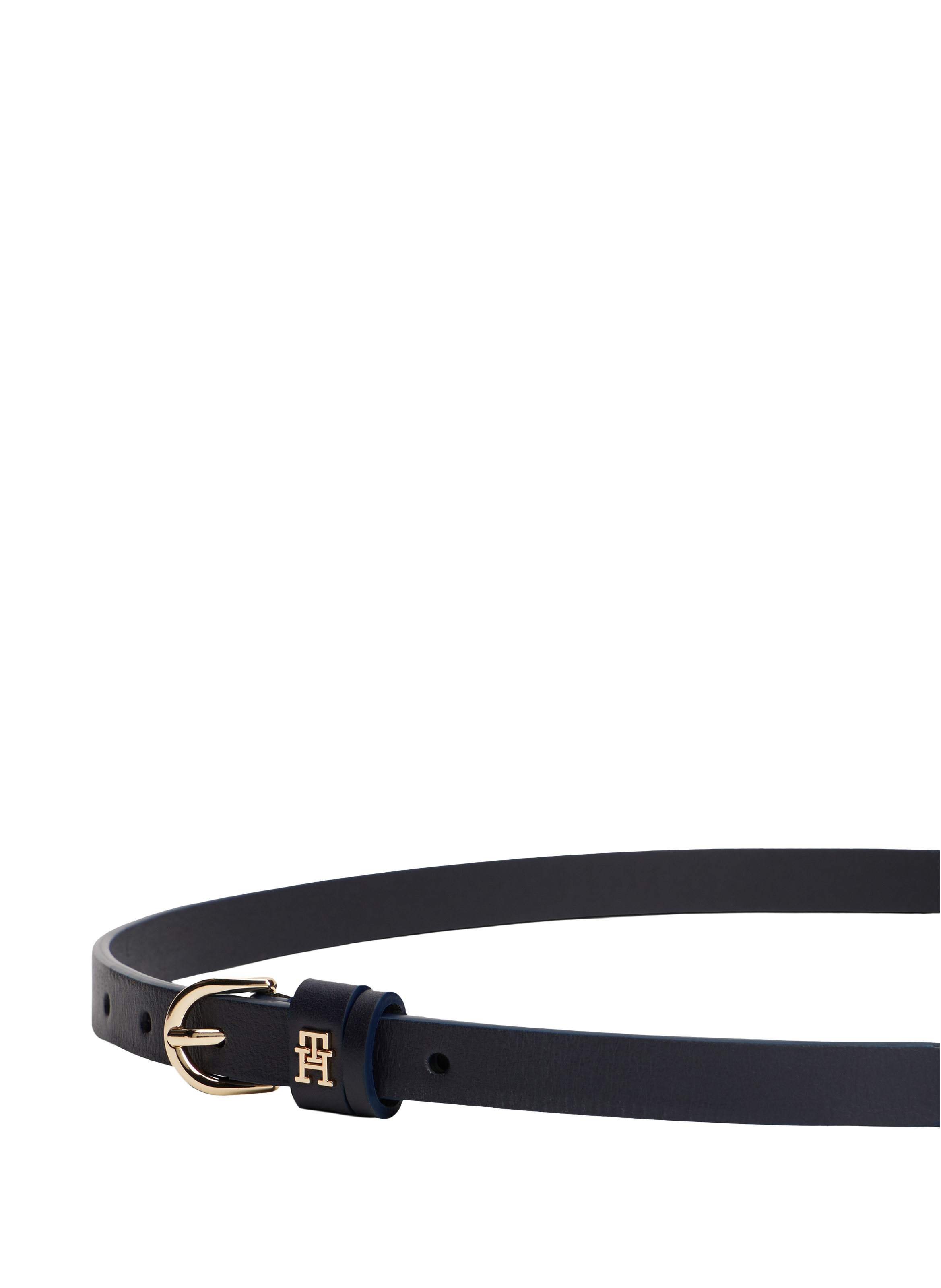 Ceinture à logo en cuir TOMMY HILFIGER Bleu