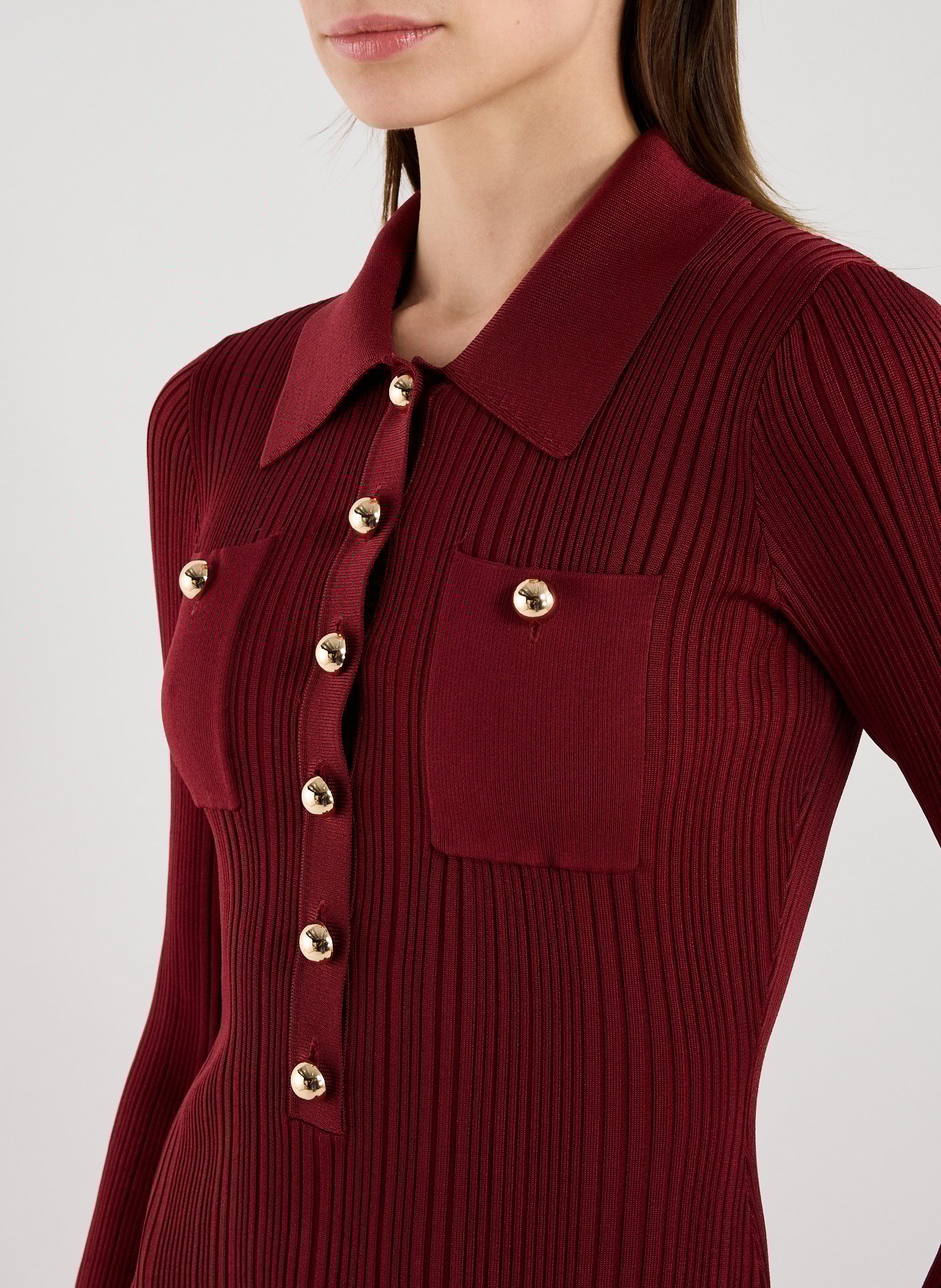 Knitted midi dress SELF PORTRAIT Red