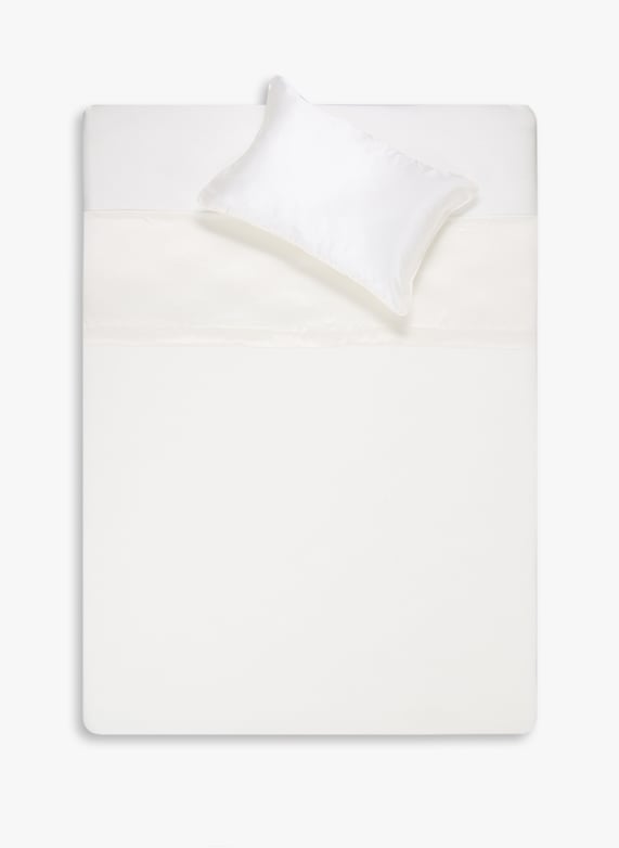 Drap plat en soie de mûrier | Blanc by AU PRINTEMPS PARIS Drap plat en soie de mûrier Blanc