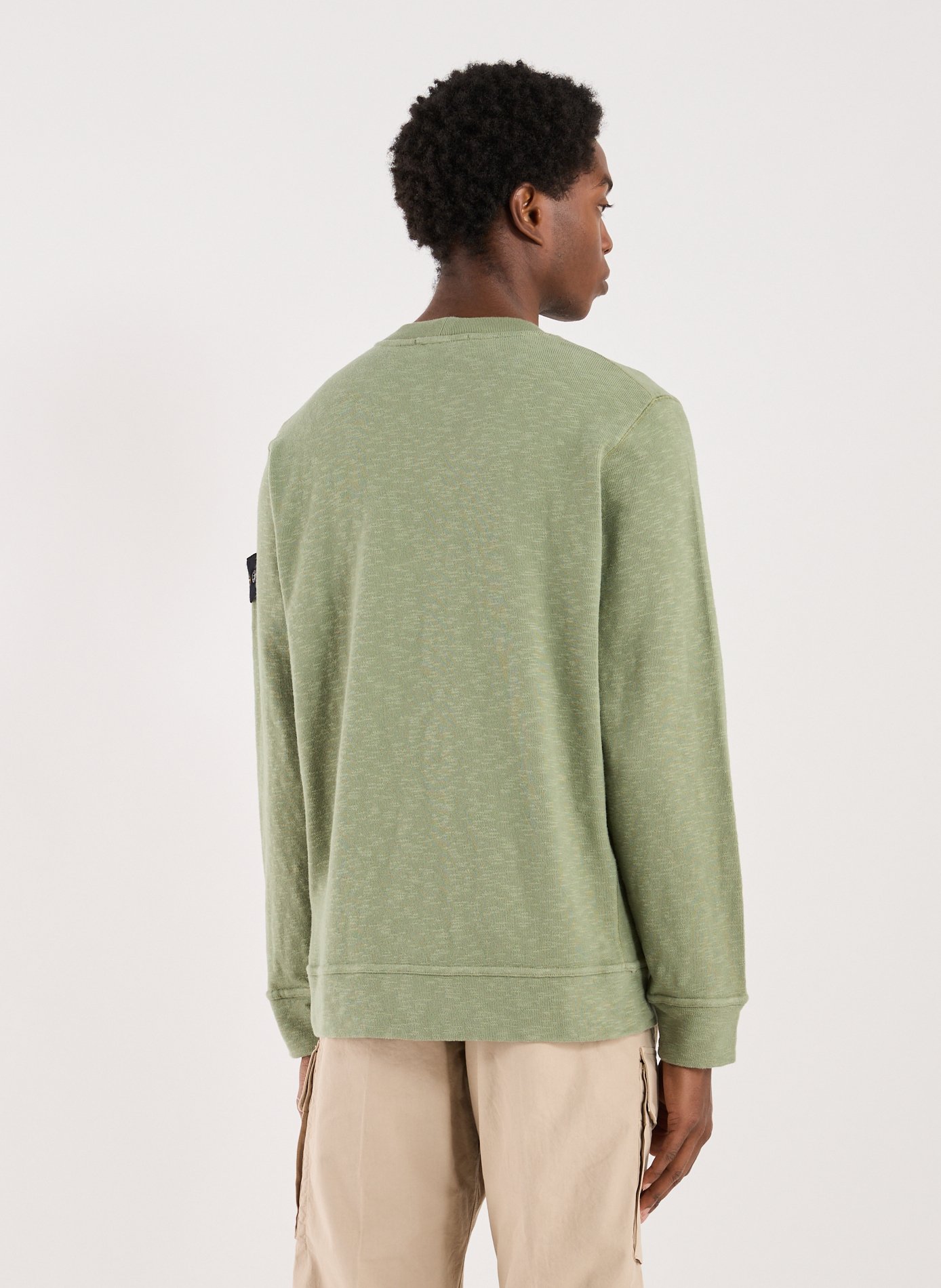 Sweatshirt droit en coton STONE ISLAND Vert