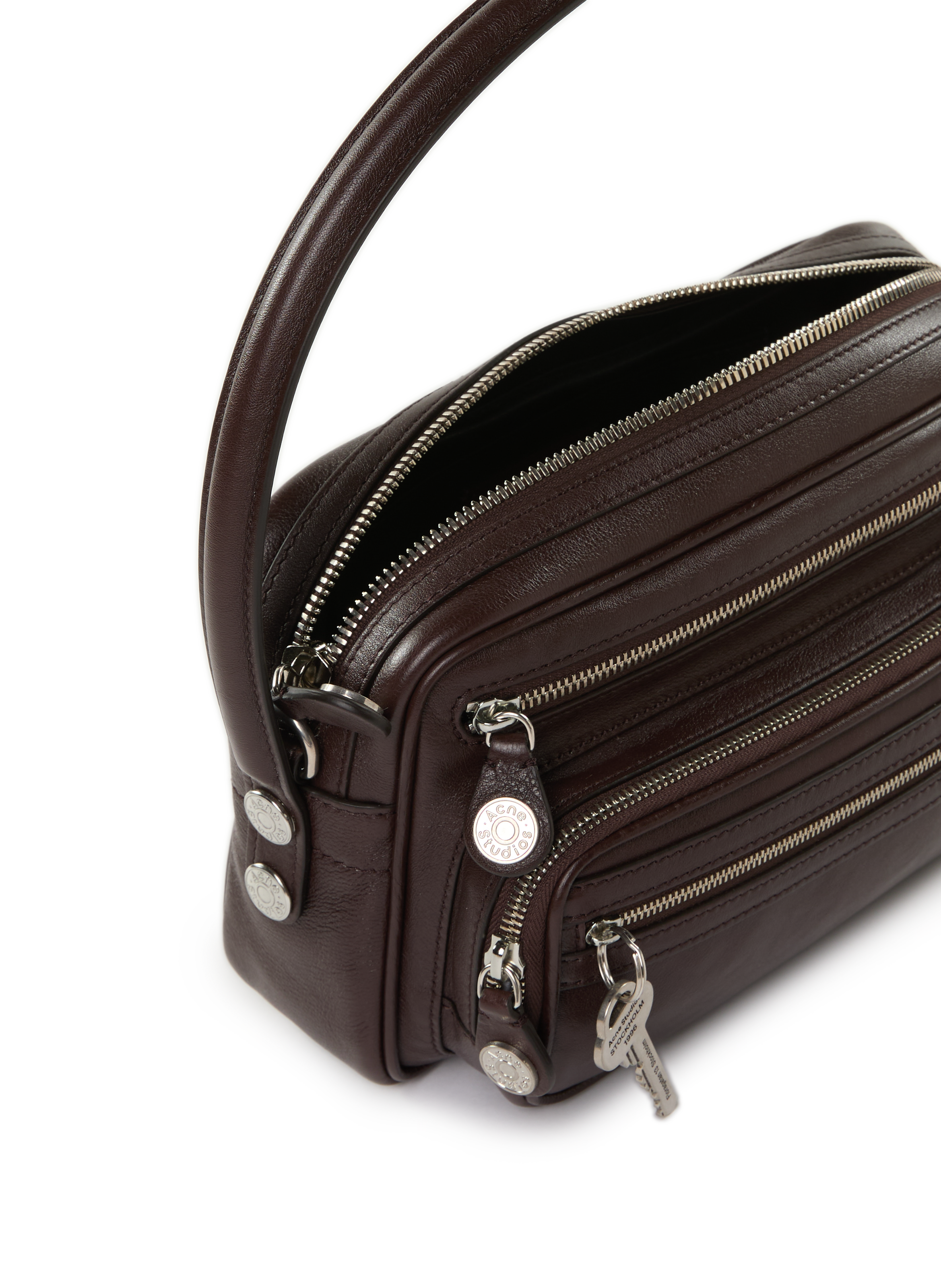 Sac à main Caméro Petit en cuir ACNE STUDIOS Marron