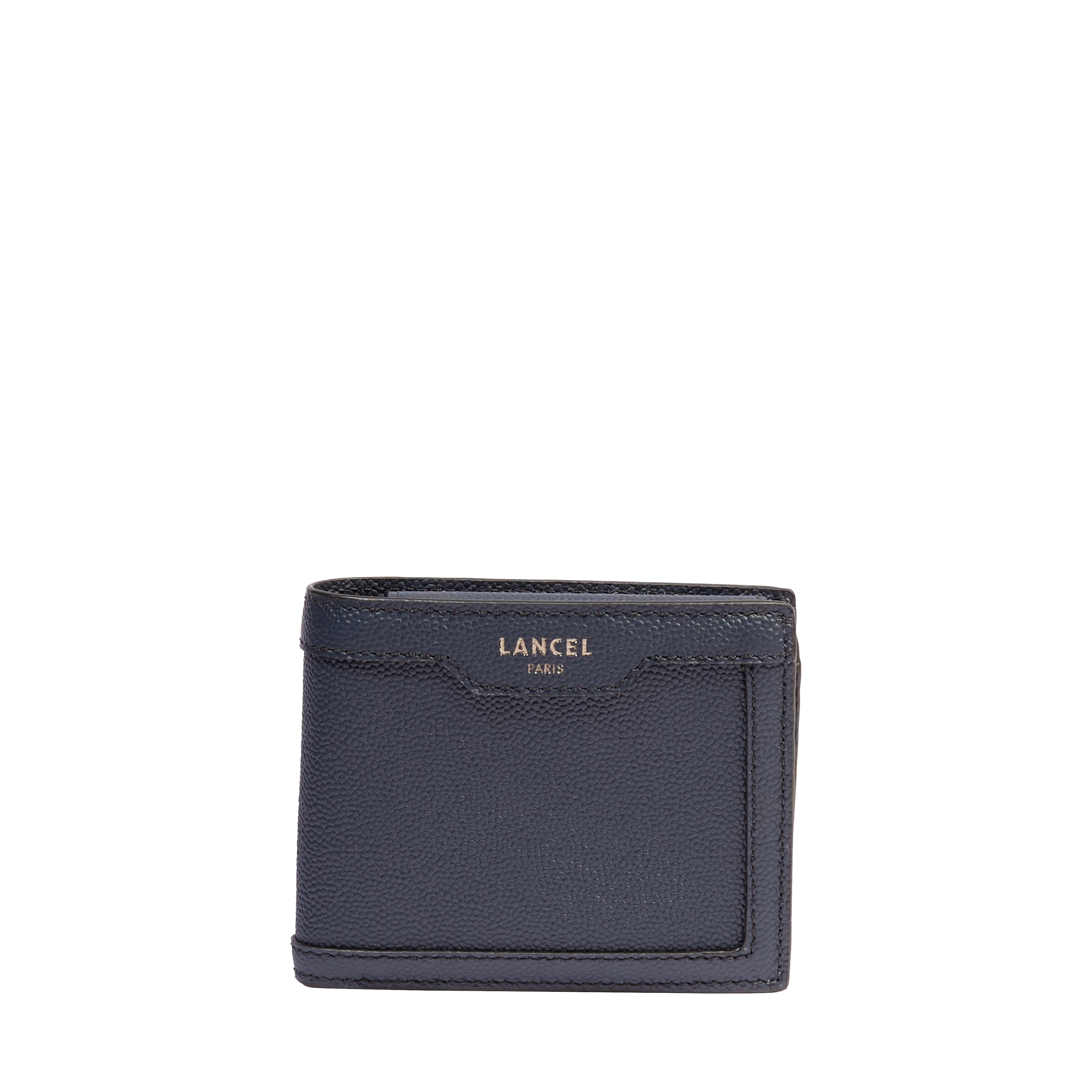 Porte monnaie rabat charlie de lancel en cuir LANCEL Bleu