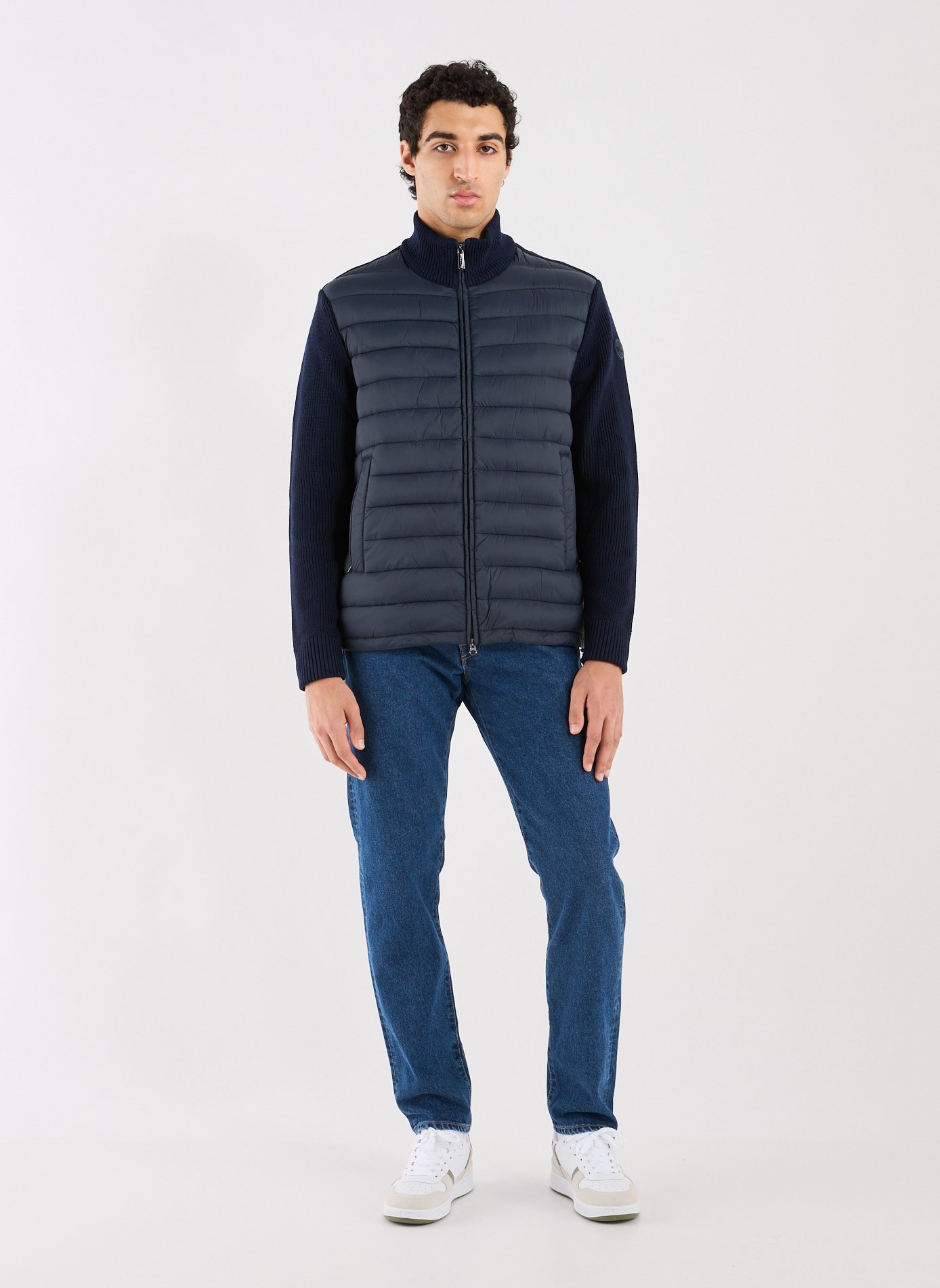 Bi-material blazer jacket COLMAR Blue