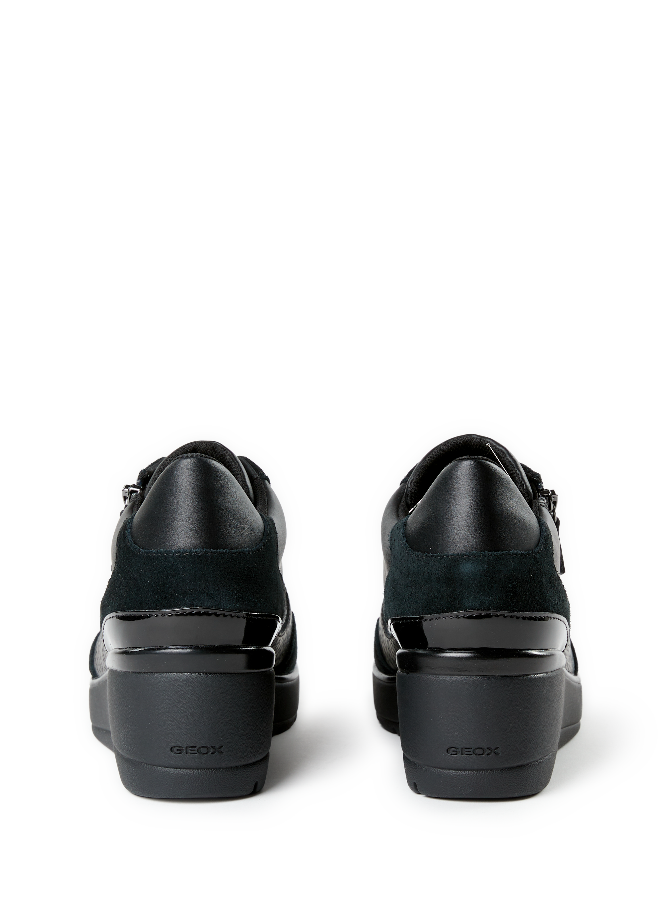 Two-material wedge sneakers GEOX Black