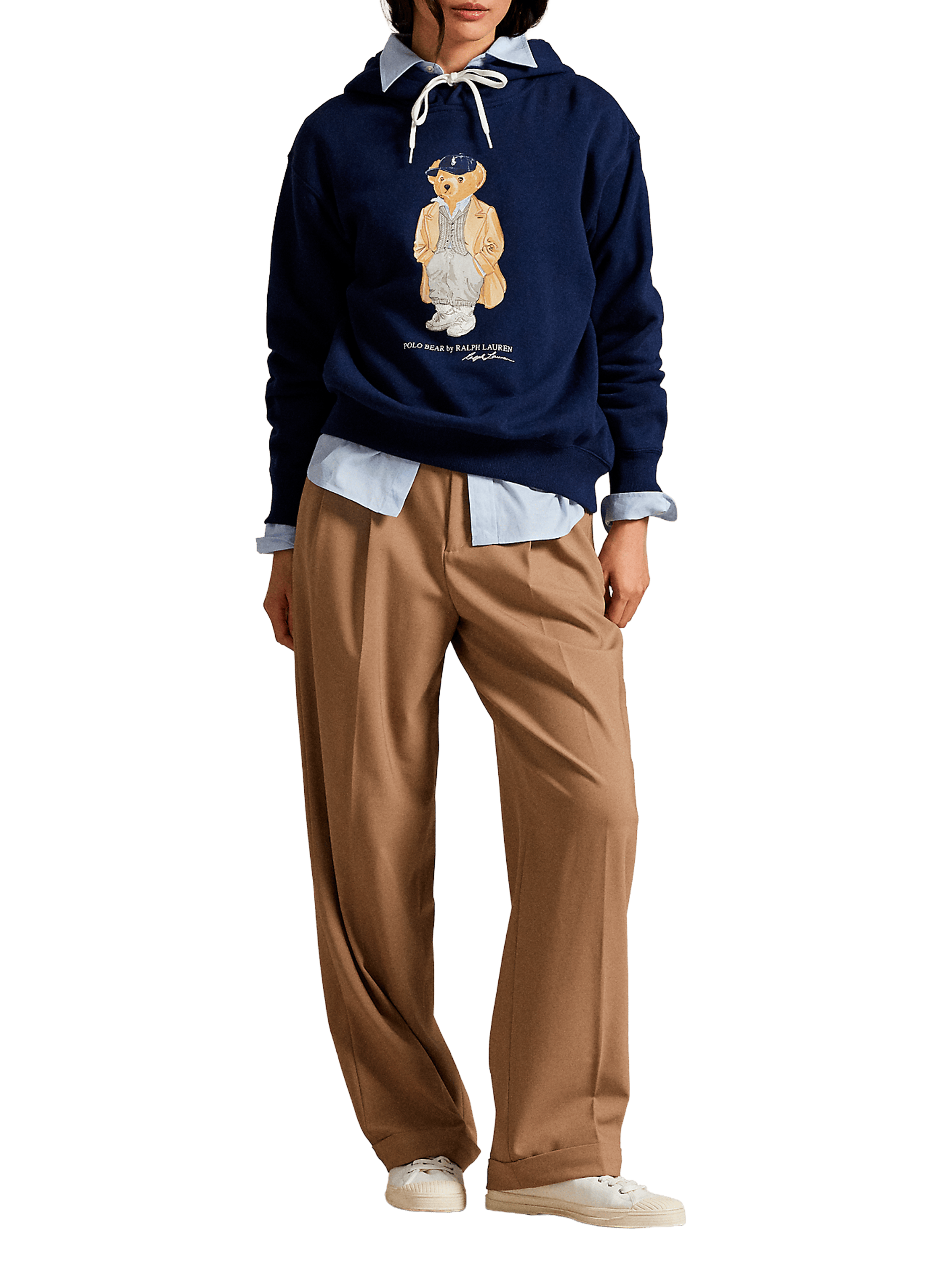 Sweat à capuche en coton POLO RALPH LAUREN Bleu