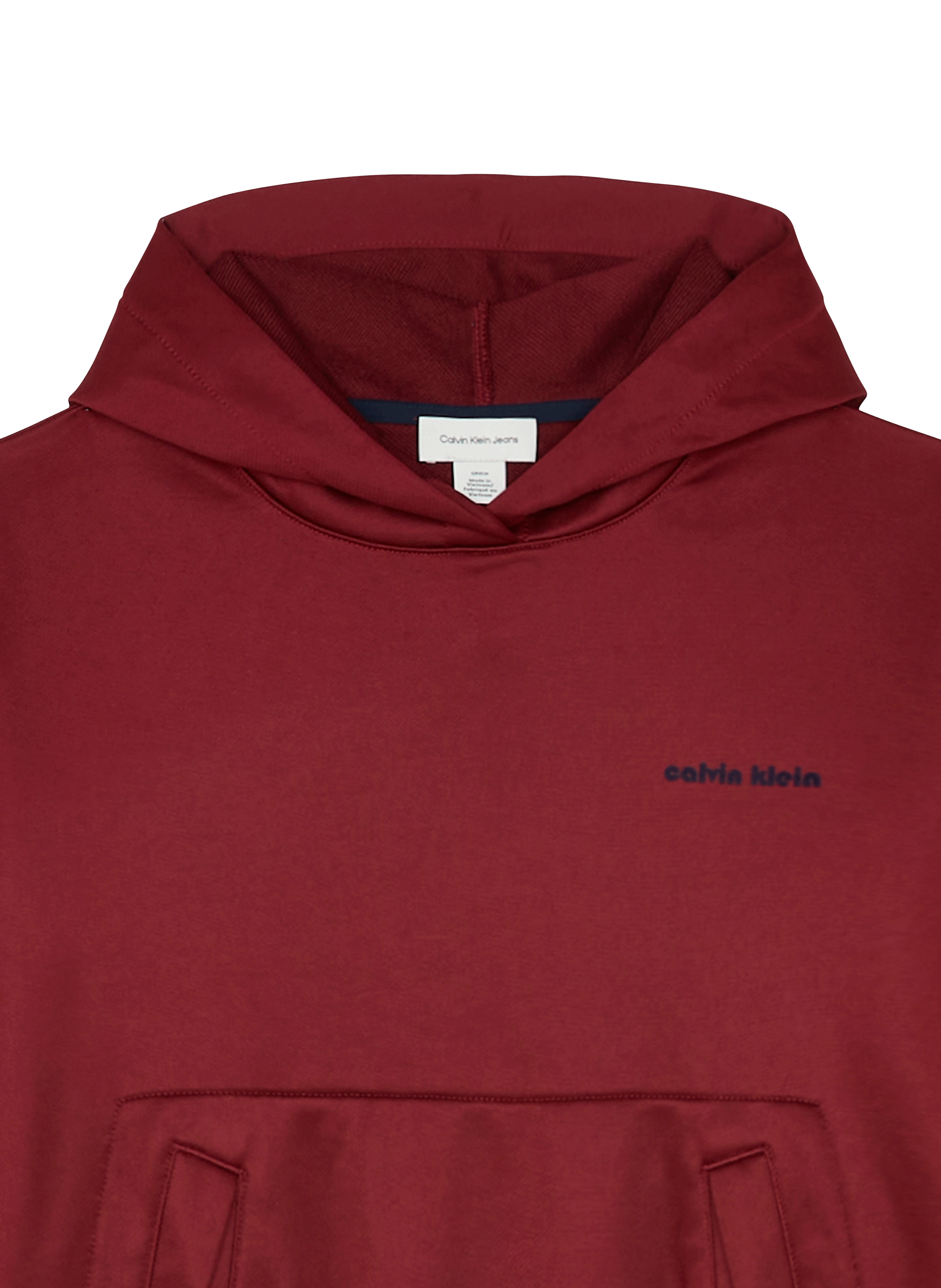 Cotton fleece-blend hoodie CALVIN KLEIN Red