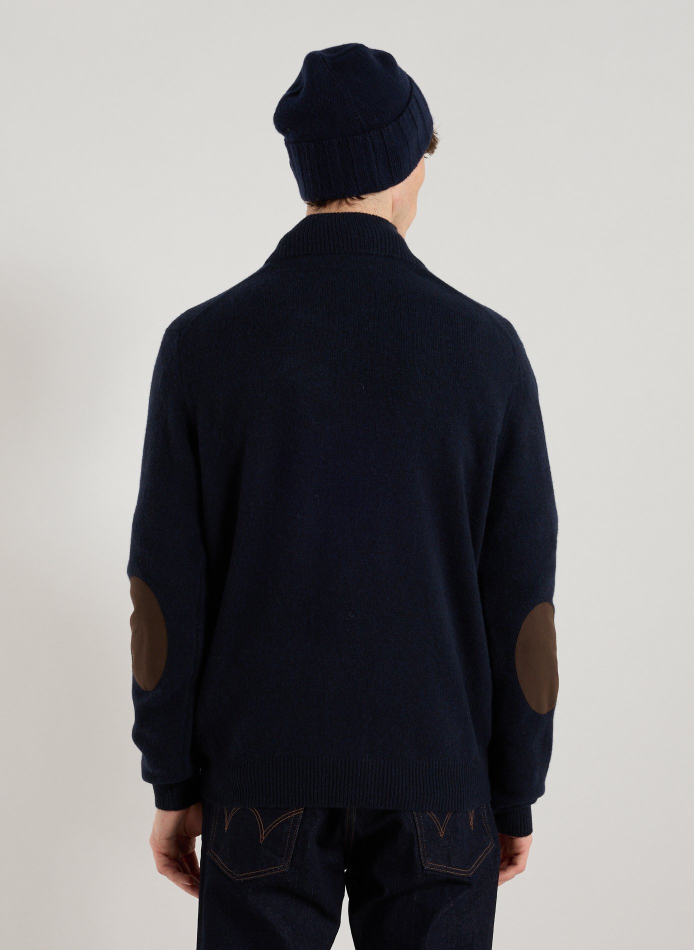 High collar sweatshirt in wool HACKETT Blue