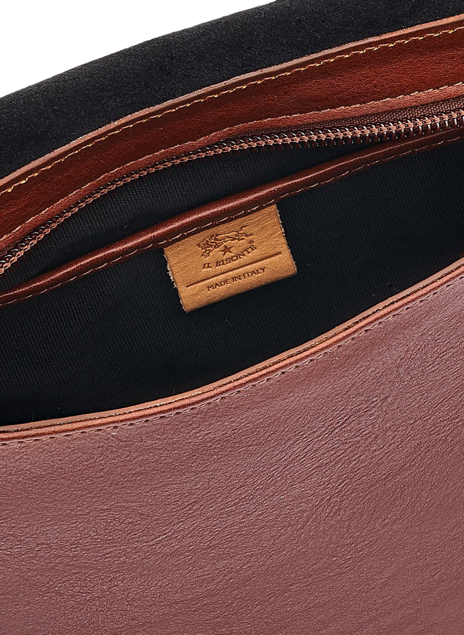Sac à bandoulière en cuir IL BISONTE Marron