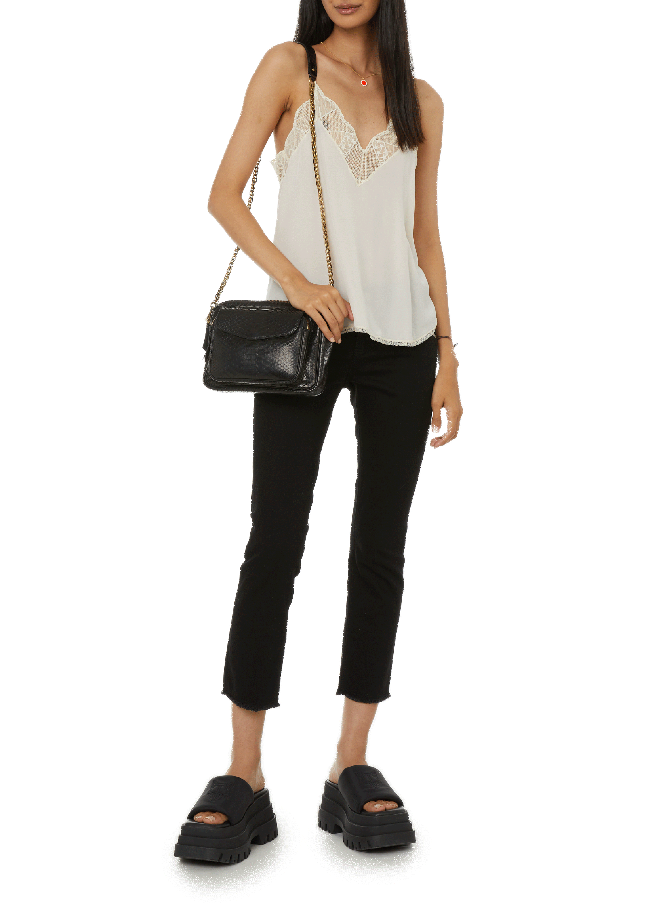 Colliers en argent EYE M - ILEANA MAKRI Orange