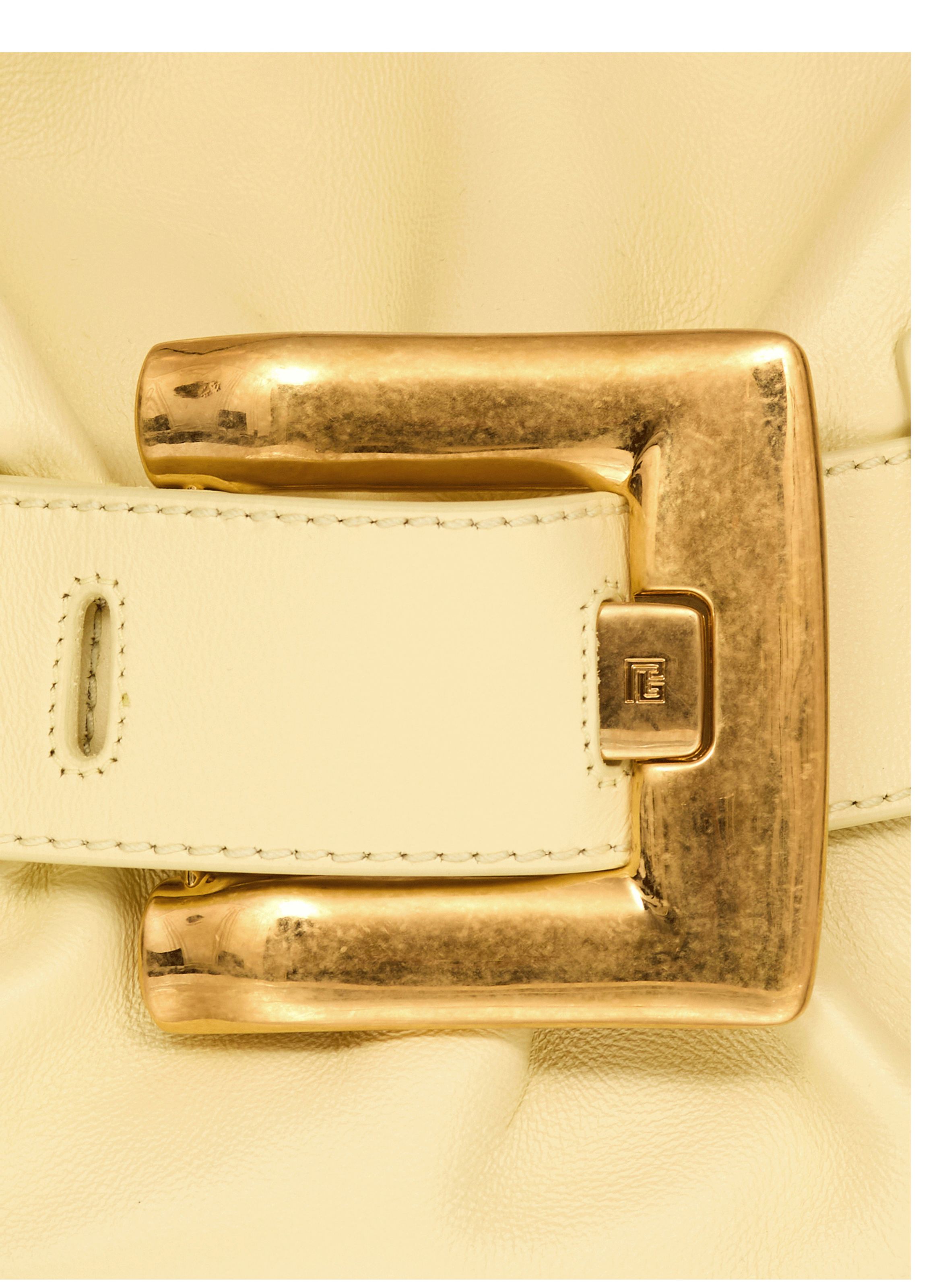 Sac anthem medium en cuir de veau BALMAIN Jaune