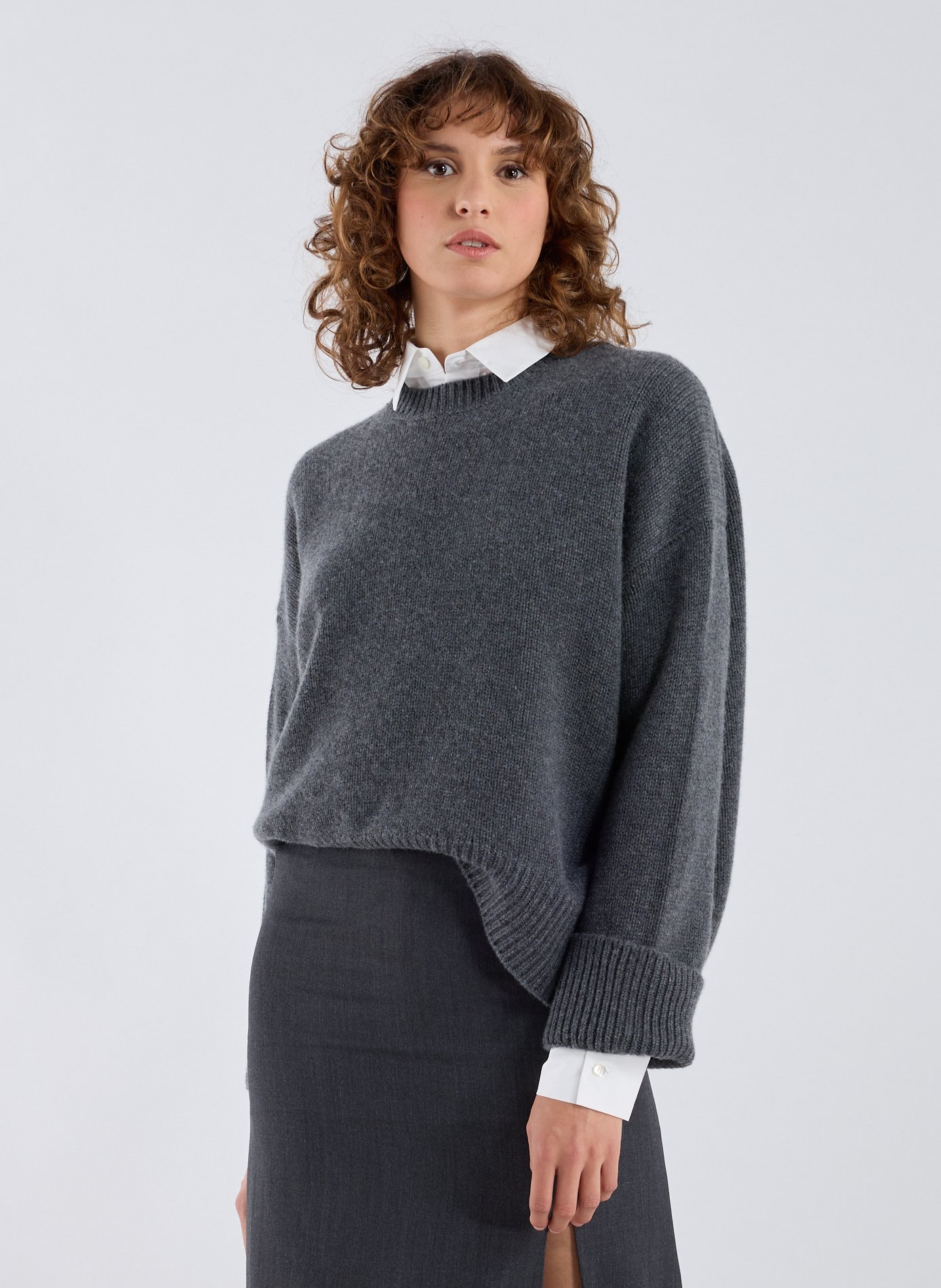 R2W  Cashmere jumper Grey