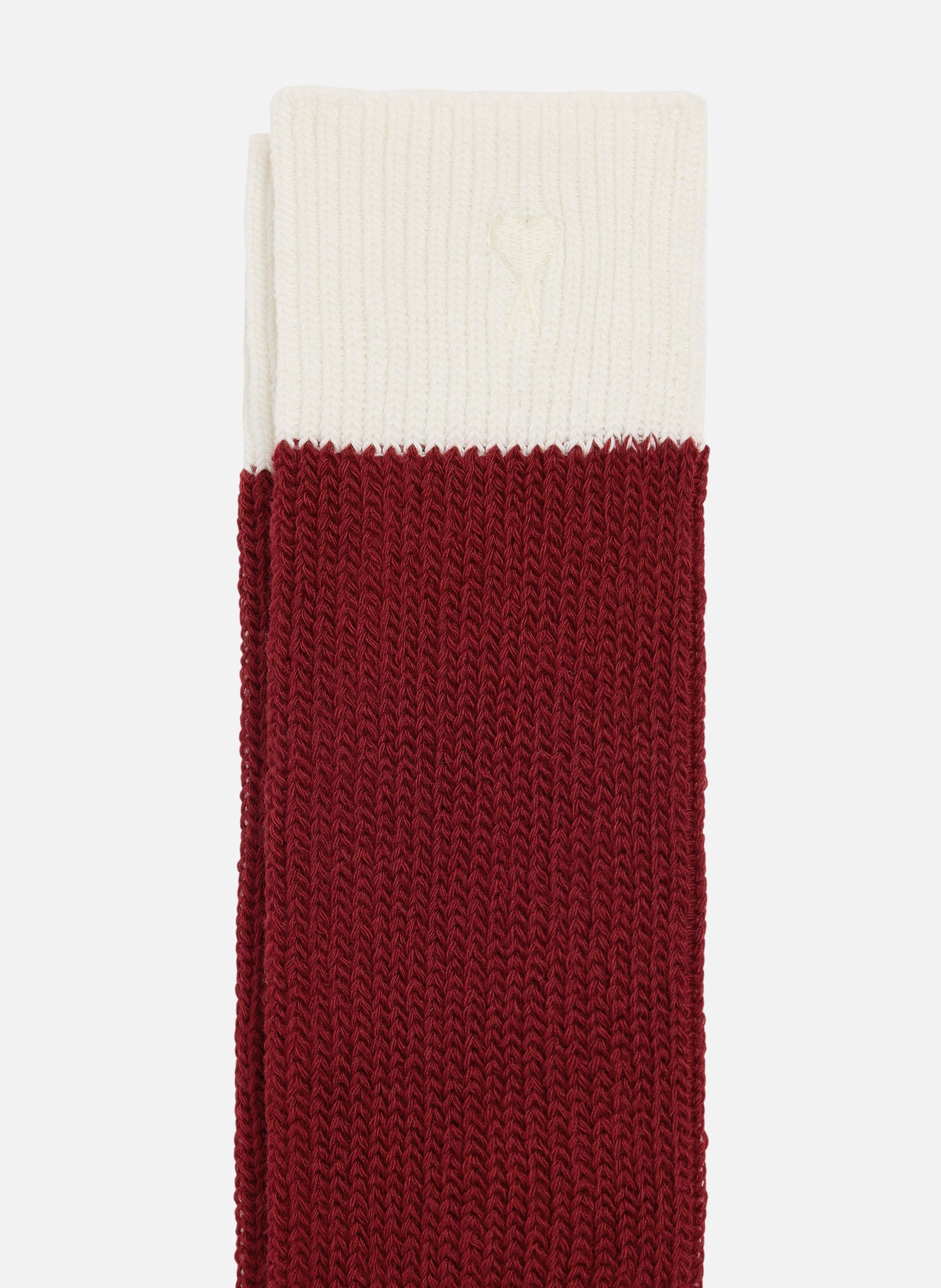 Chaussettes bicolores unisexes en coton AMI PARIS Multicolore