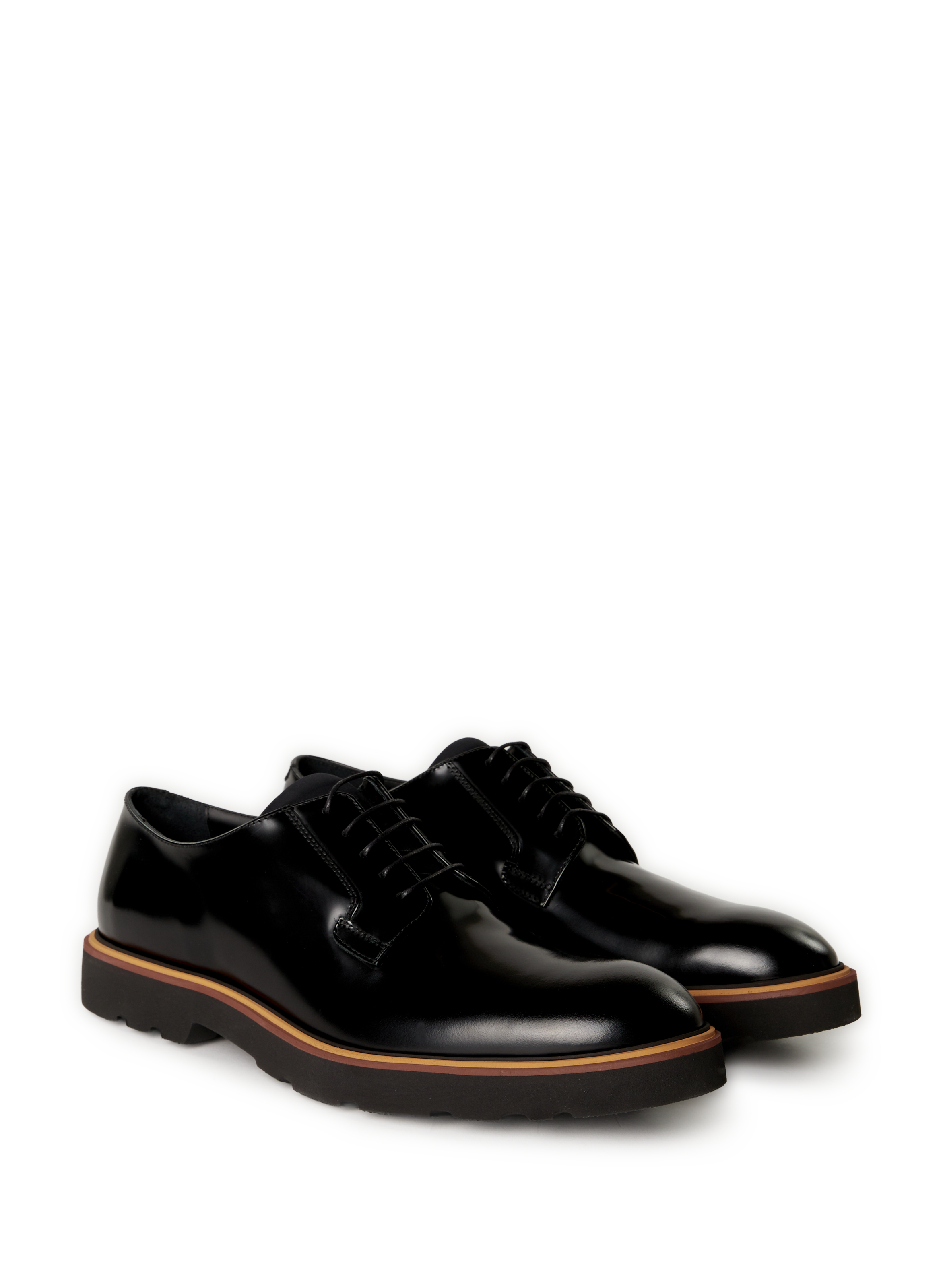 Smooth leather derby shoes PAUL SMITH Black